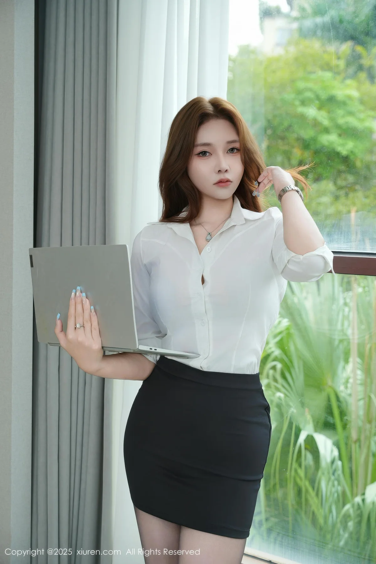 XiuRen 秀人 No.10898 娜比 OL服饰魅惑黑丝 - 9