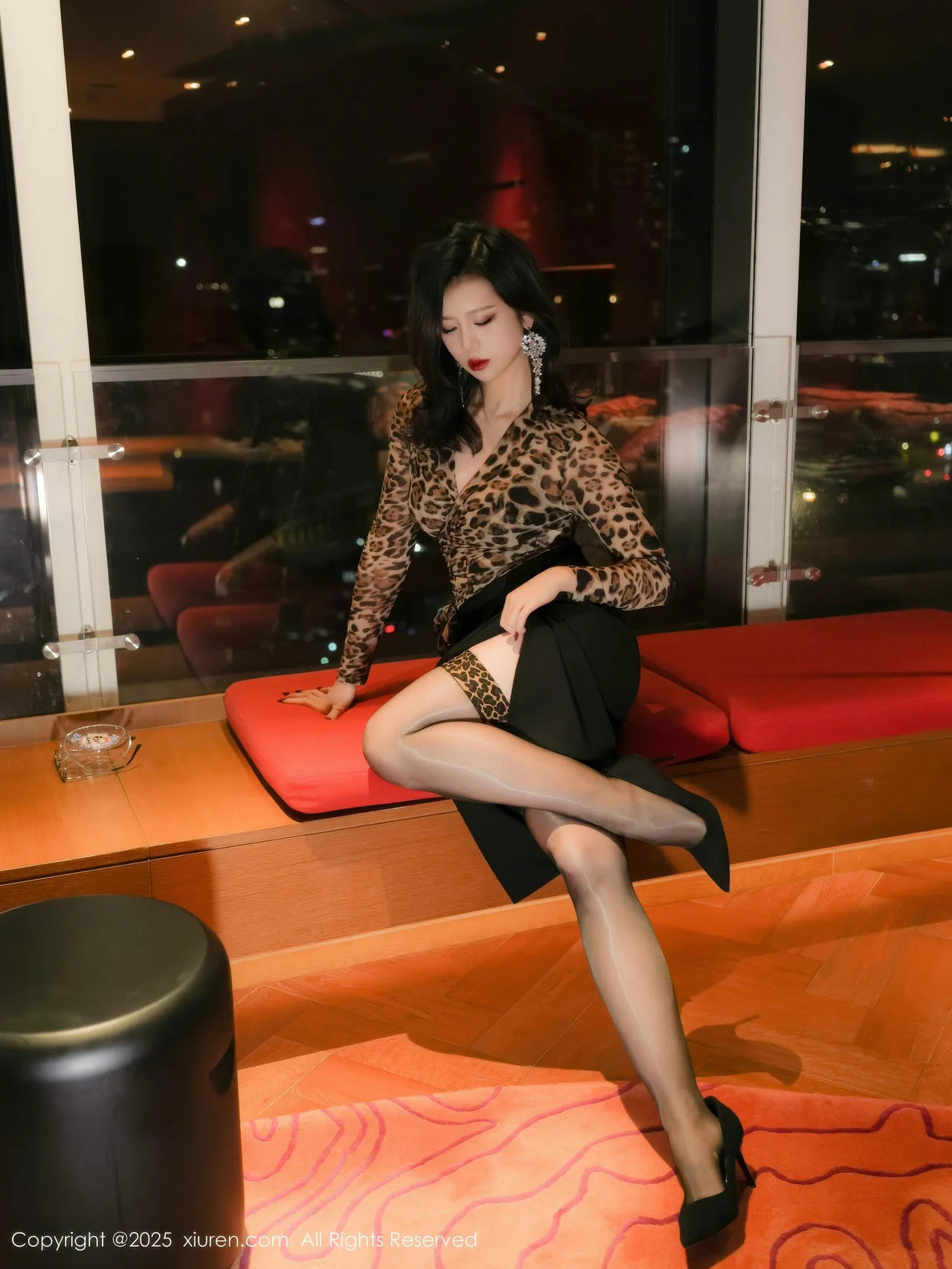 XiuRen 秀人 No.10901 玫瑰我爱你 豹纹内衣黑色情趣内衣 - 9