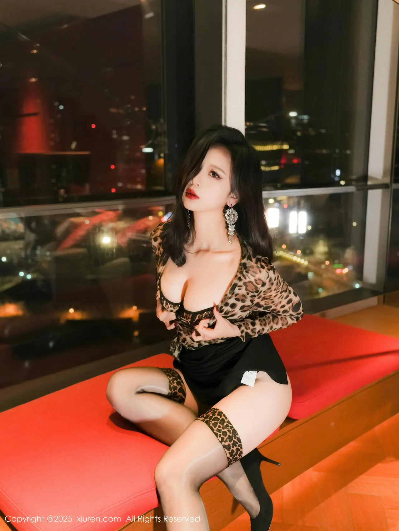 XiuRen 秀人 No.10901 玫瑰我爱你 豹纹内衣黑色情趣内衣 - 3