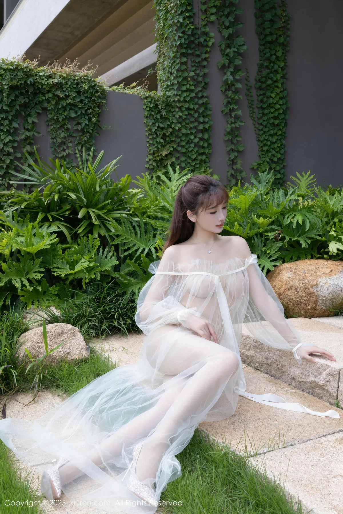 XiuRen 秀人 No.10903 陆萱萱 轻透白纱肉色丝袜 - 9