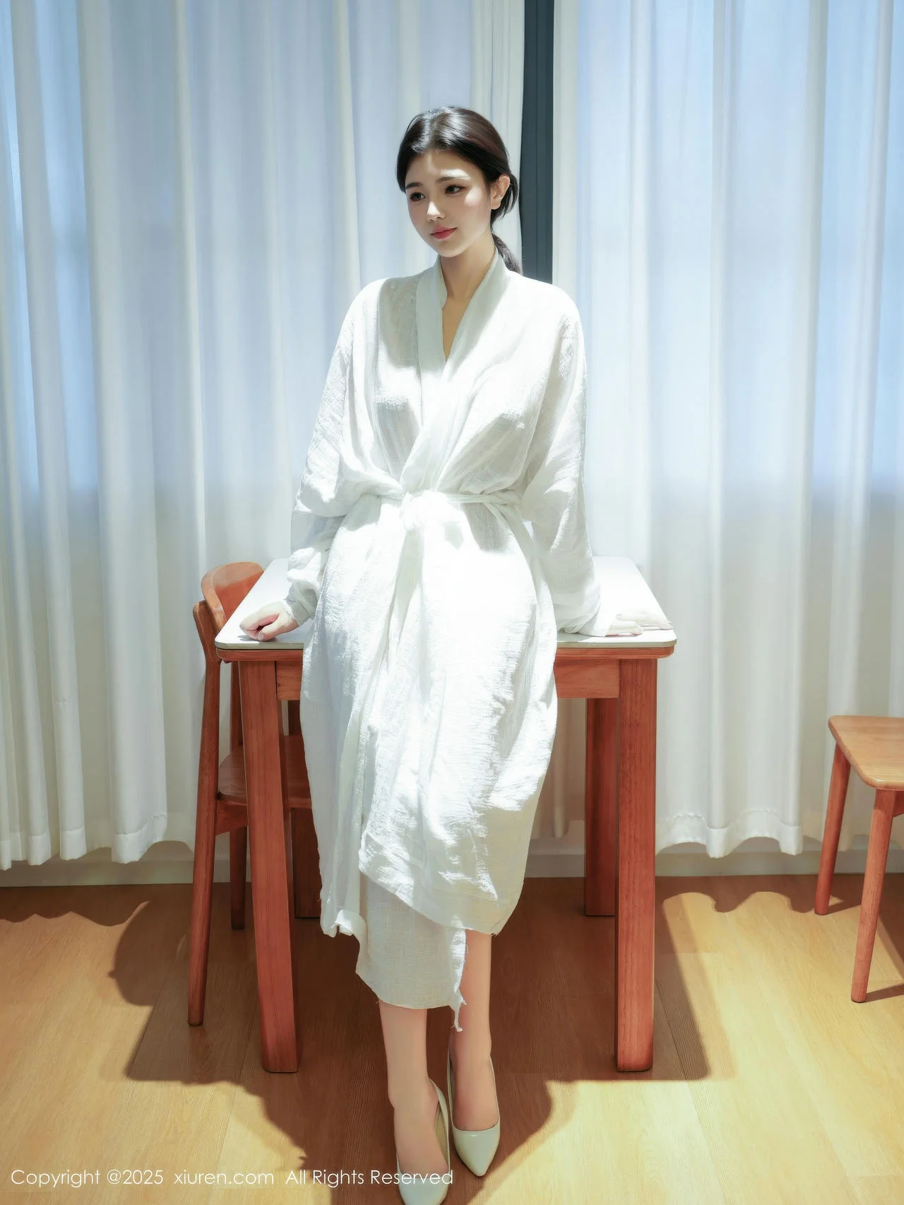 XiuRen 秀人 No.10920 林悦溪儿 白色浴袍玉体诱惑 - 1