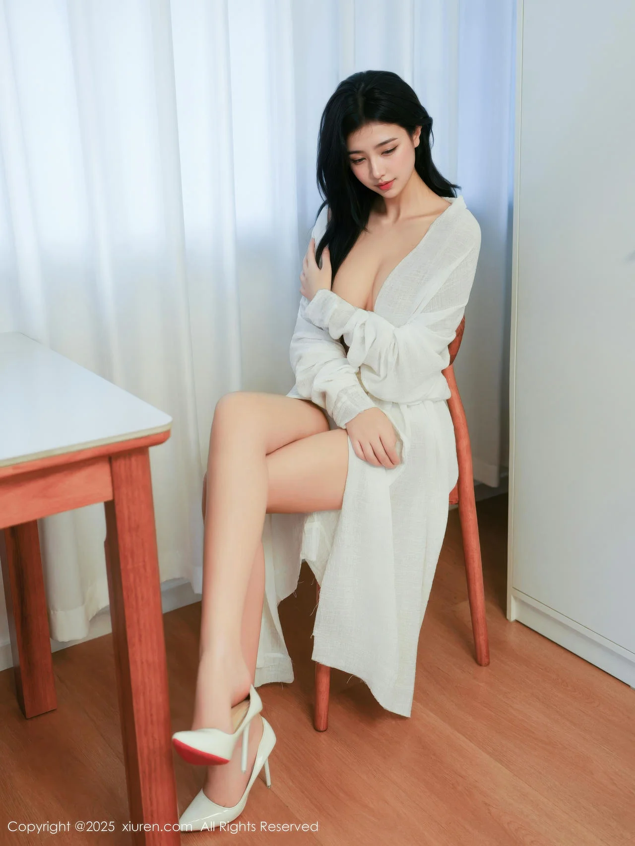 XiuRen 秀人 No.10920 林悦溪儿 白色浴袍玉体诱惑 - 4