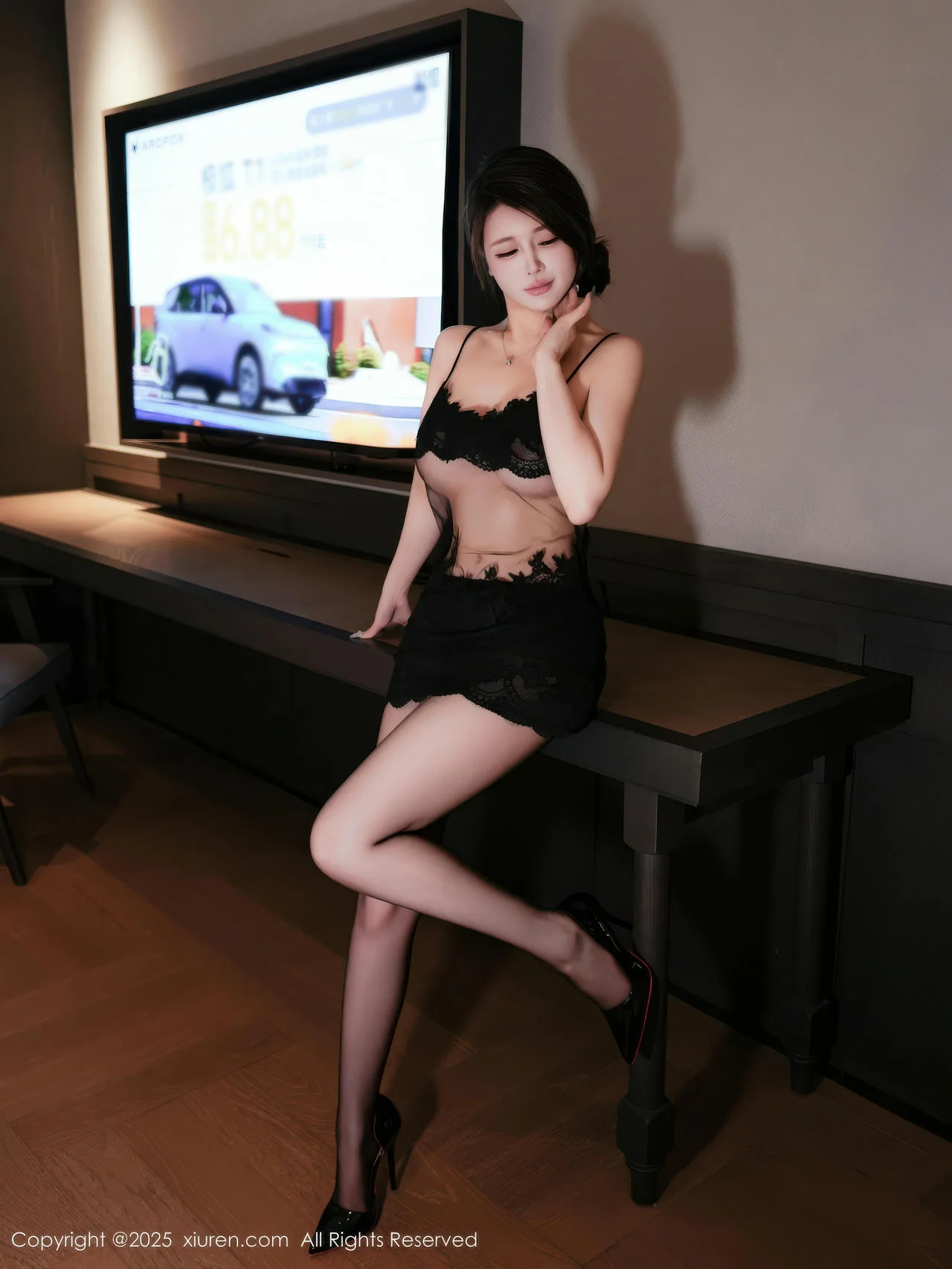 XiuRen 秀人 No.10929 甜妮 黑色情趣内衣 - 8