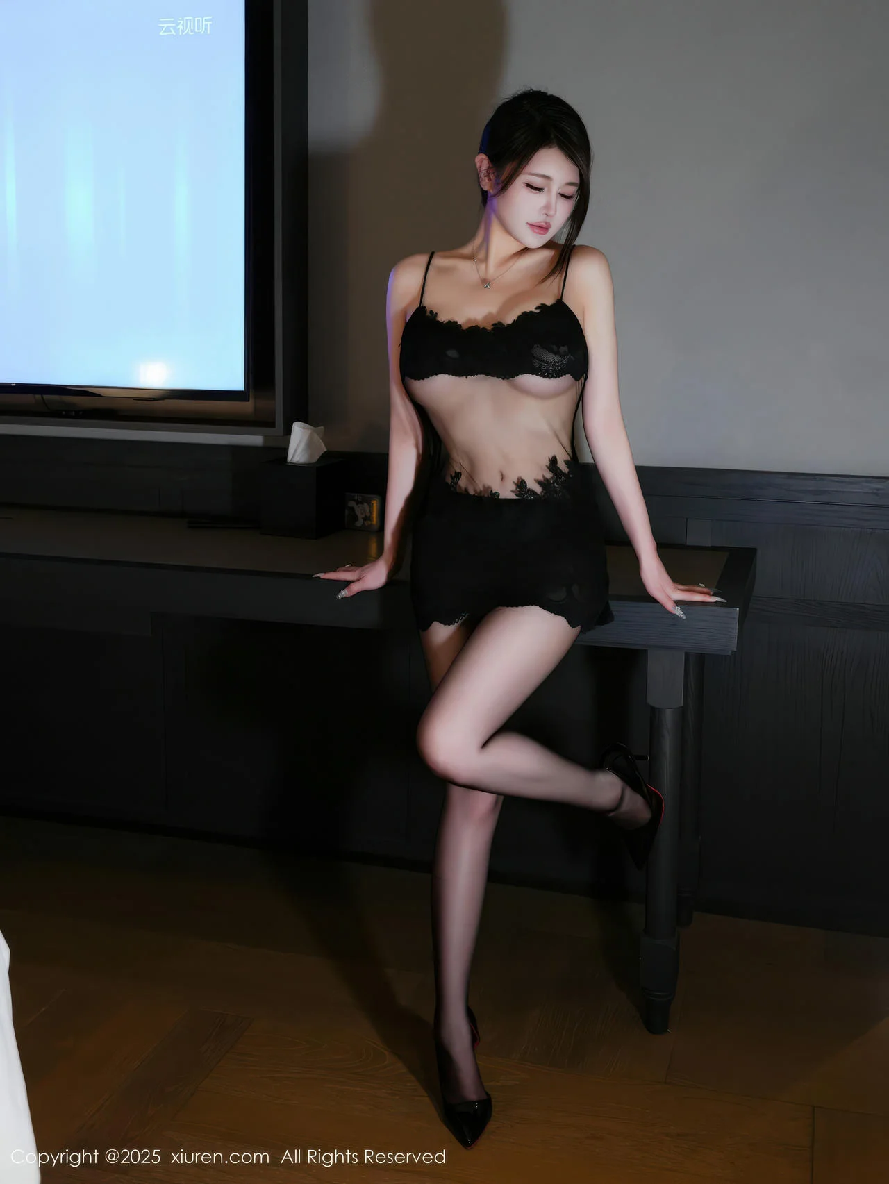 XiuRen 秀人 No.10929 甜妮 黑色情趣内衣 - 9