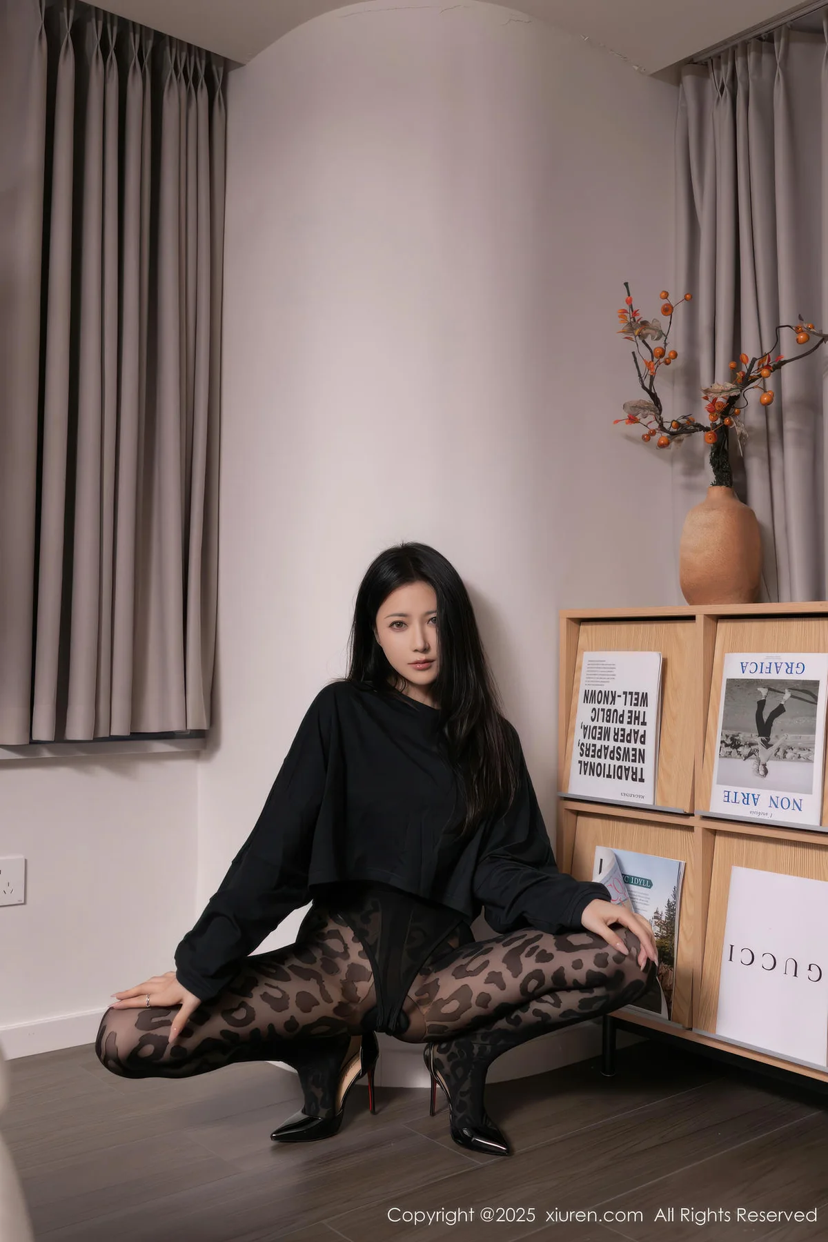 XiuRen 秀人 No.10938 鱼子酱Fish 性感豹纹黑丝 - 4