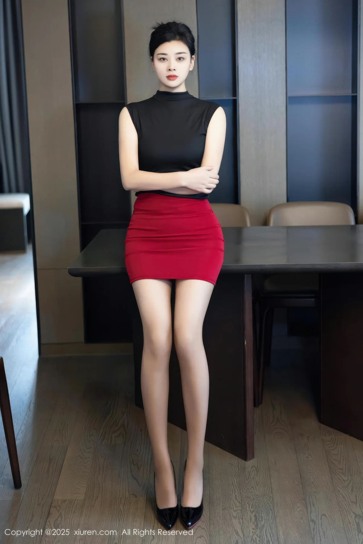 XiuRen 秀人 No.10948 徐清妍 黑色OL服饰魅惑黑丝 - 2