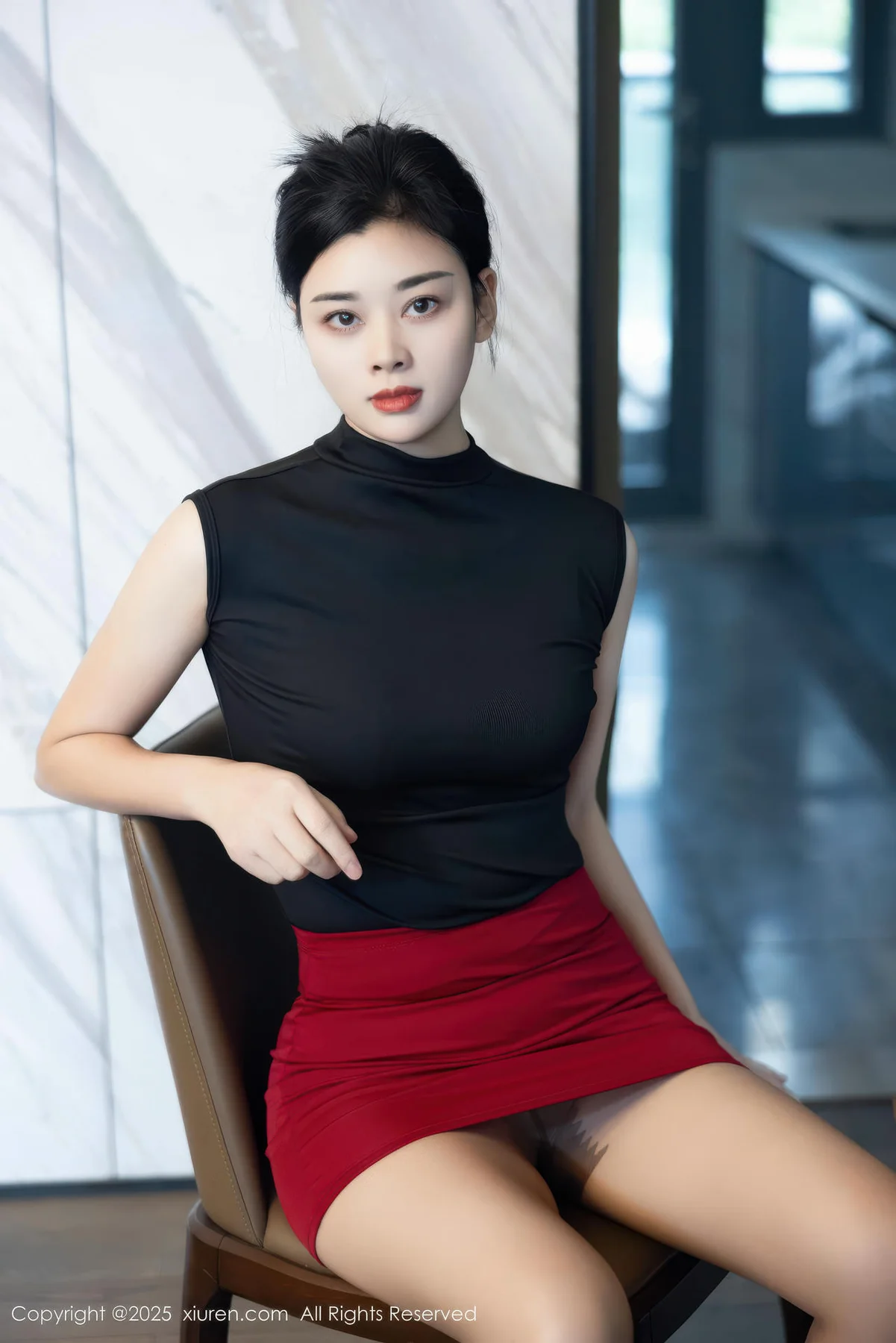 XiuRen 秀人 No.10948 徐清妍 黑色OL服饰魅惑黑丝 - 5