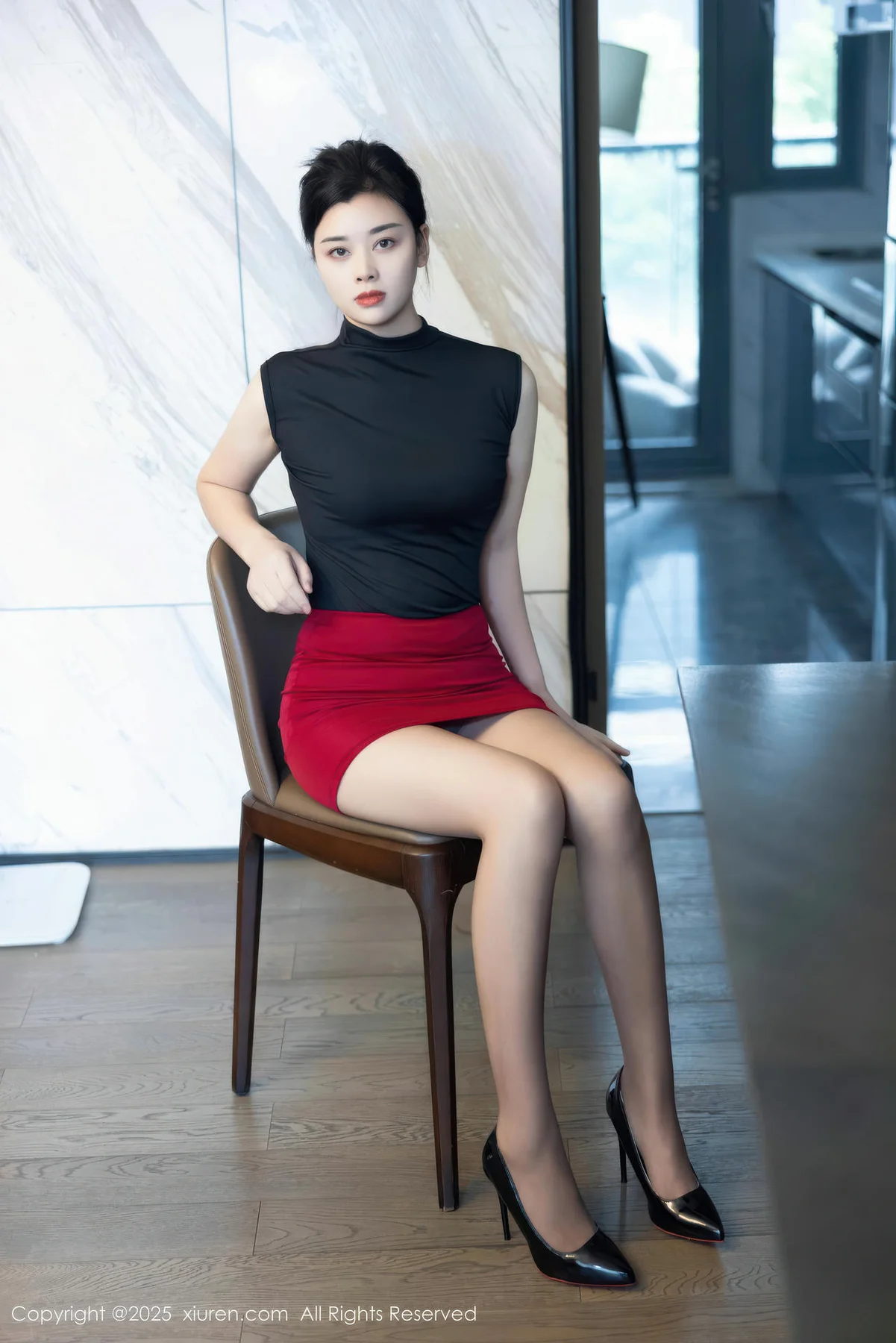 XiuRen 秀人 No.10948 徐清妍 黑色OL服饰魅惑黑丝 - 7