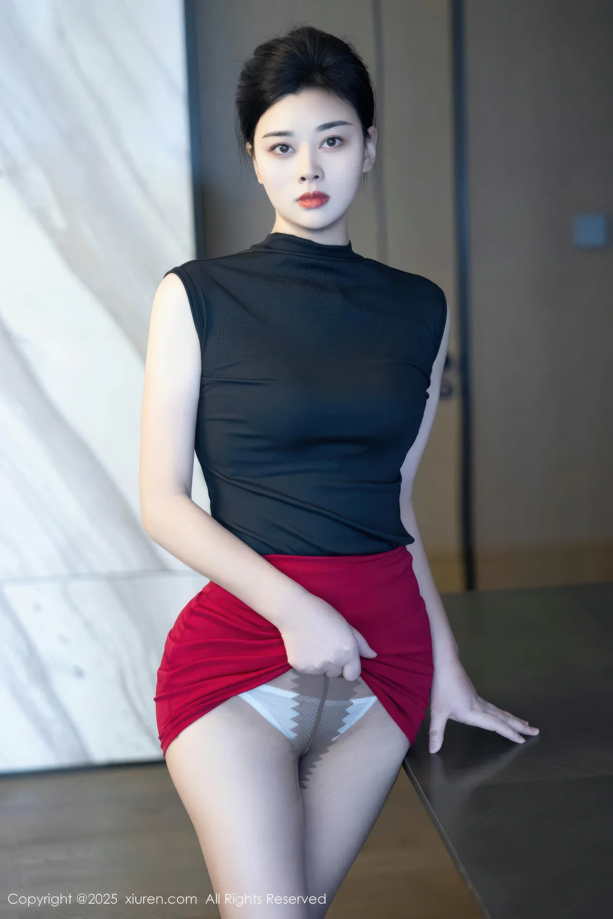 XiuRen 秀人 No.10948 徐清妍 黑色OL服饰魅惑黑丝 - 8