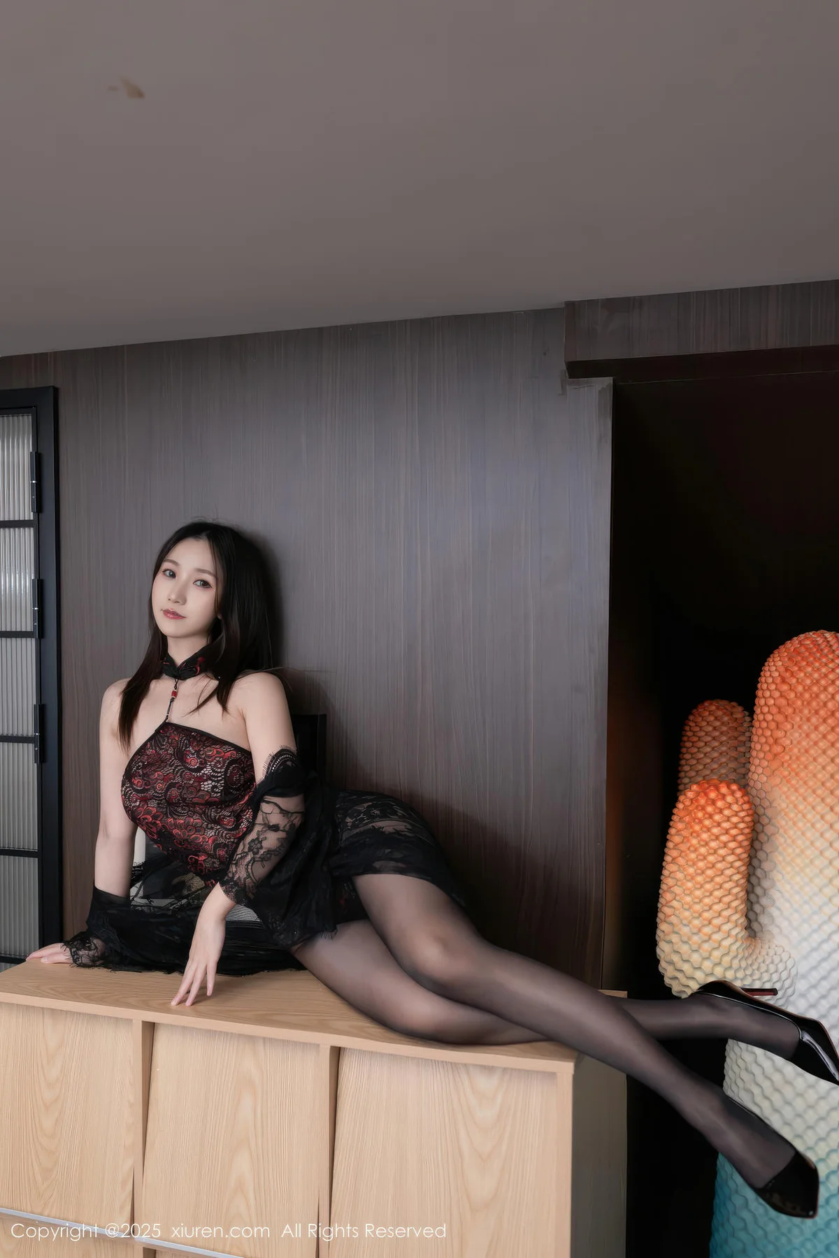 XiuRen 秀人 No.10951 杏子Yada 黑色情趣内衣 - 5