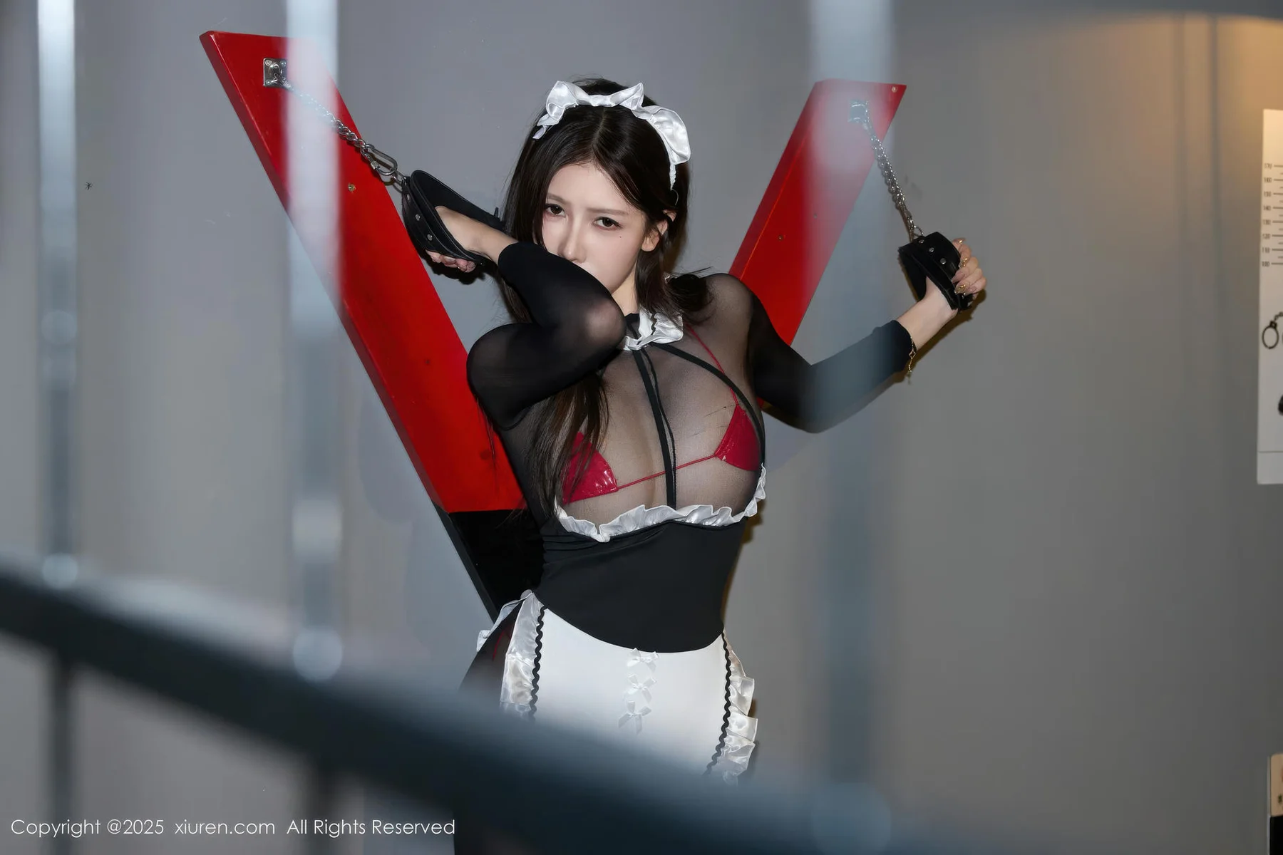 XiuRen 秀人 No.10957 尹甜甜sunny 黑色连体丝袜 - 8