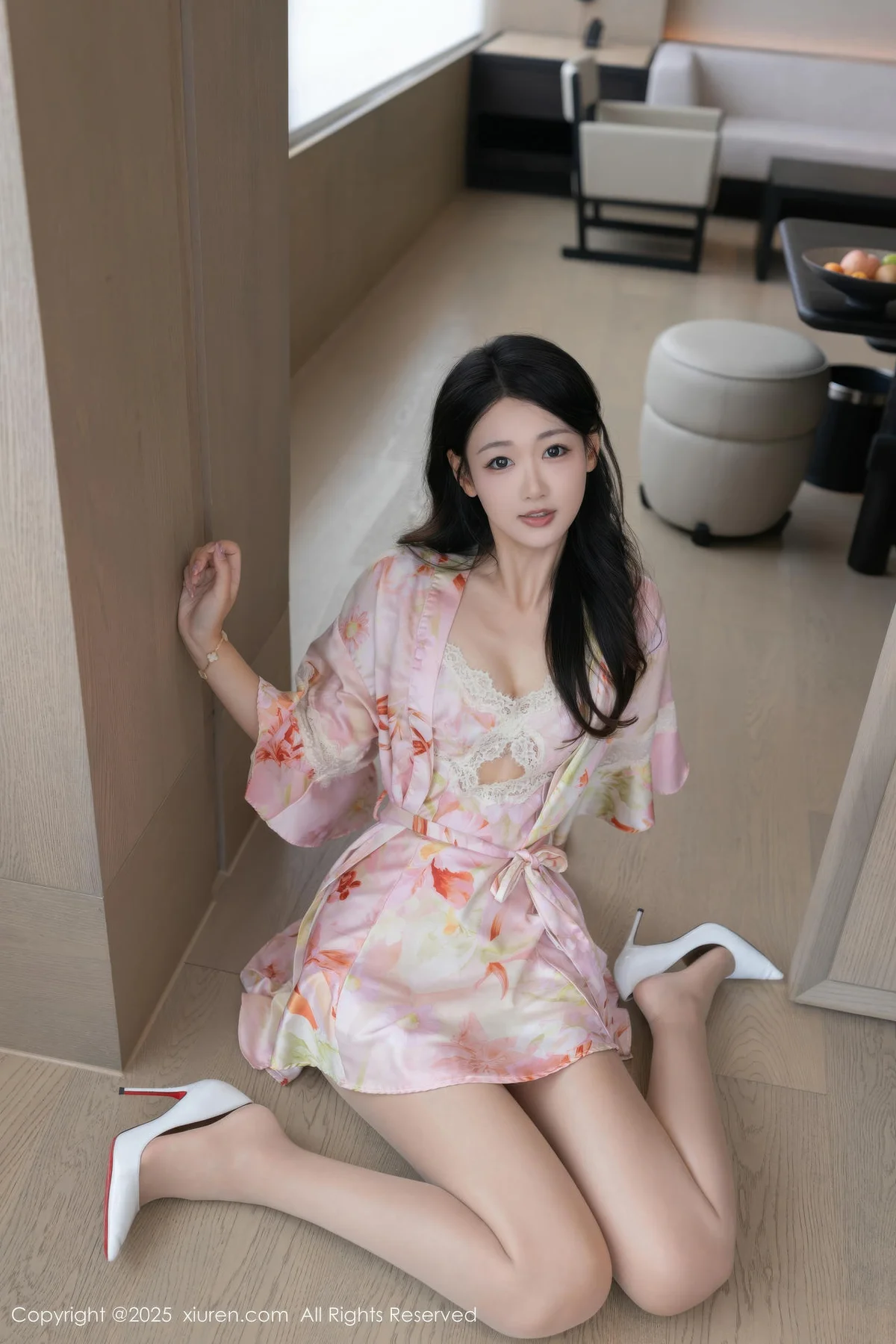 XiuRen 秀人 No.10970 唐安琪  粉色睡袍肉色丝袜 - 10