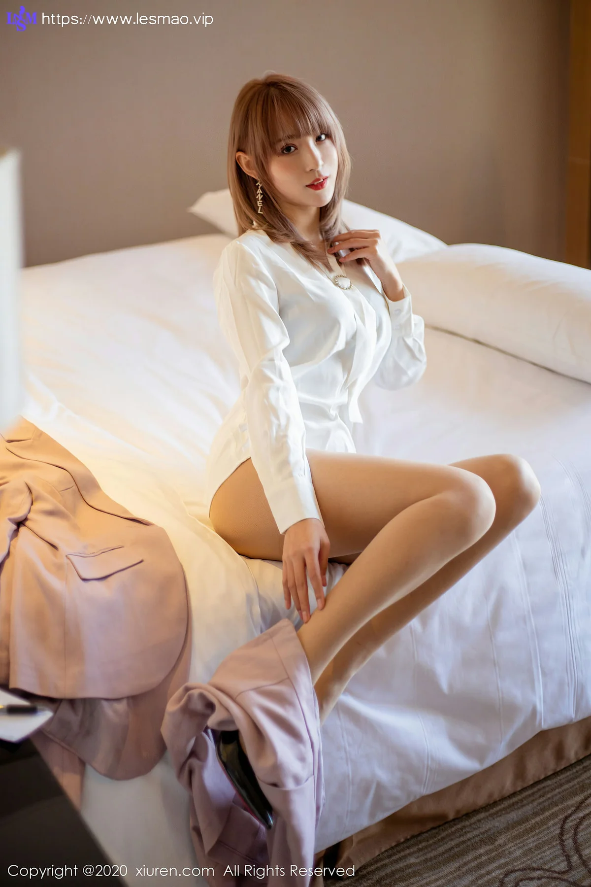 XiuRen 秀人 No.2304 周慕汐fairy粉色制服套装 - 4