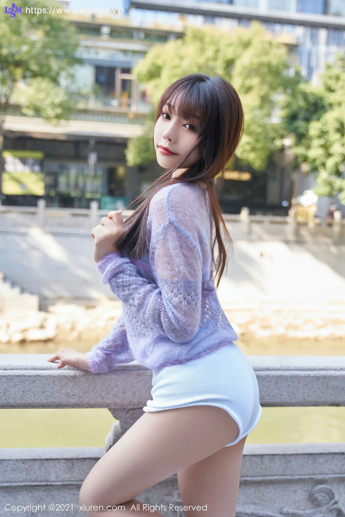 XiuRen 秀人 No.3058  芝芝booty 紫色的毛绒镂空内衣 - 5