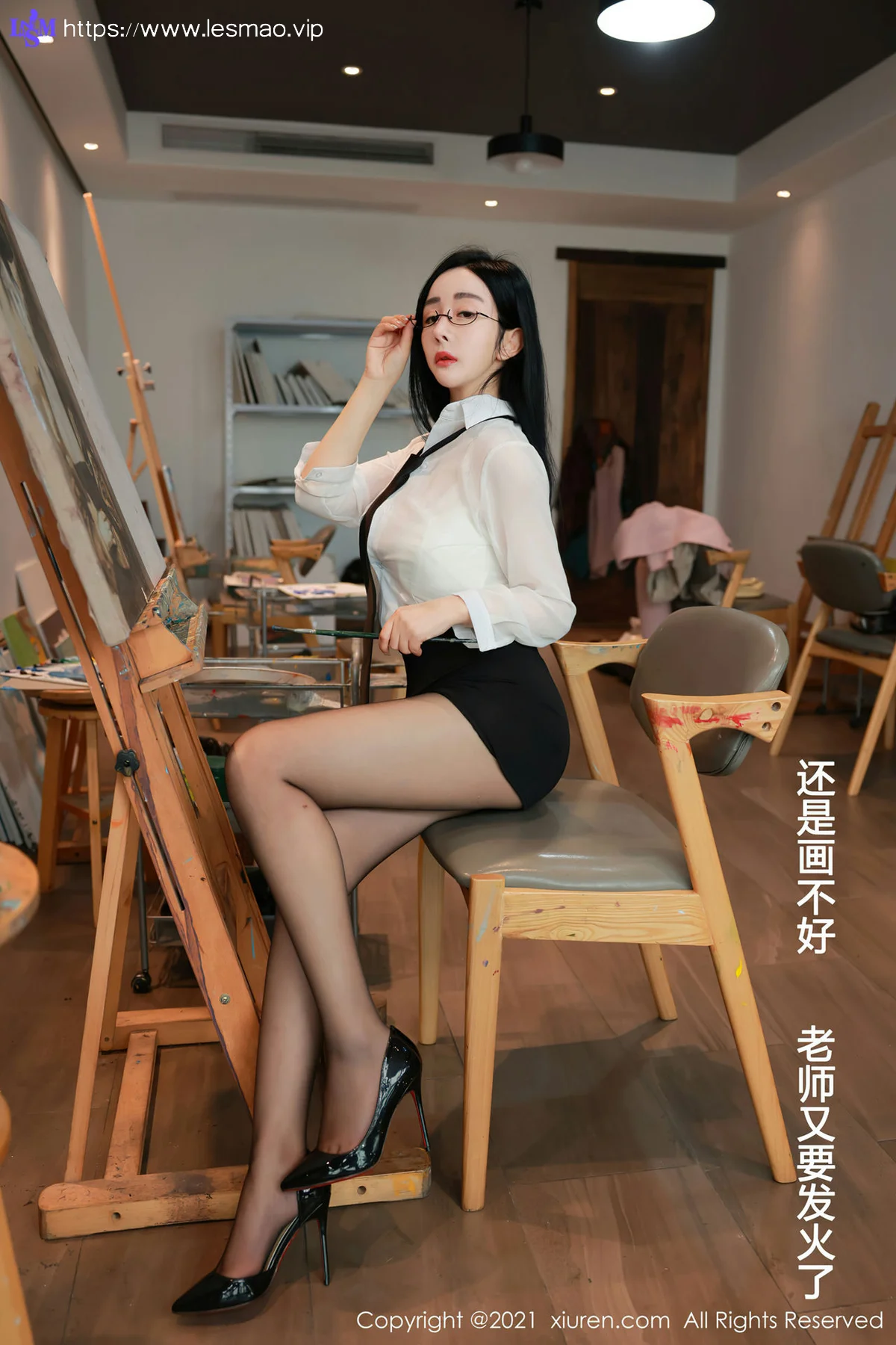 XiuRen 秀人 No.3341  我的美女美术老师 允爾 剧情主题写真 - 4