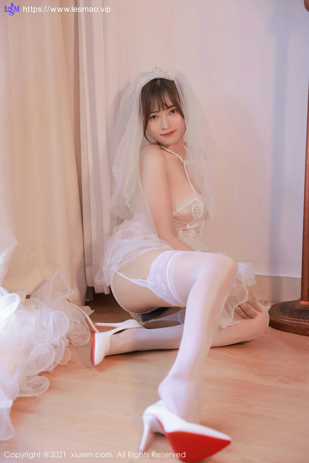 XiuRen 秀人 No.3671 白色婚纱系列 奈沐子 性感写真3 - 6