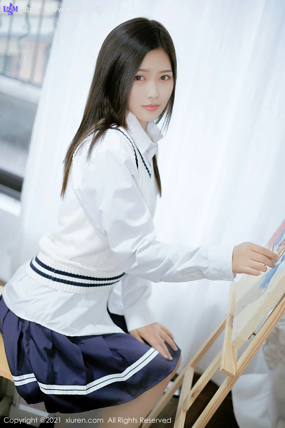 XiuRen 秀人 No.4013 画室场景校园制服 星萌 性感写真 - 2