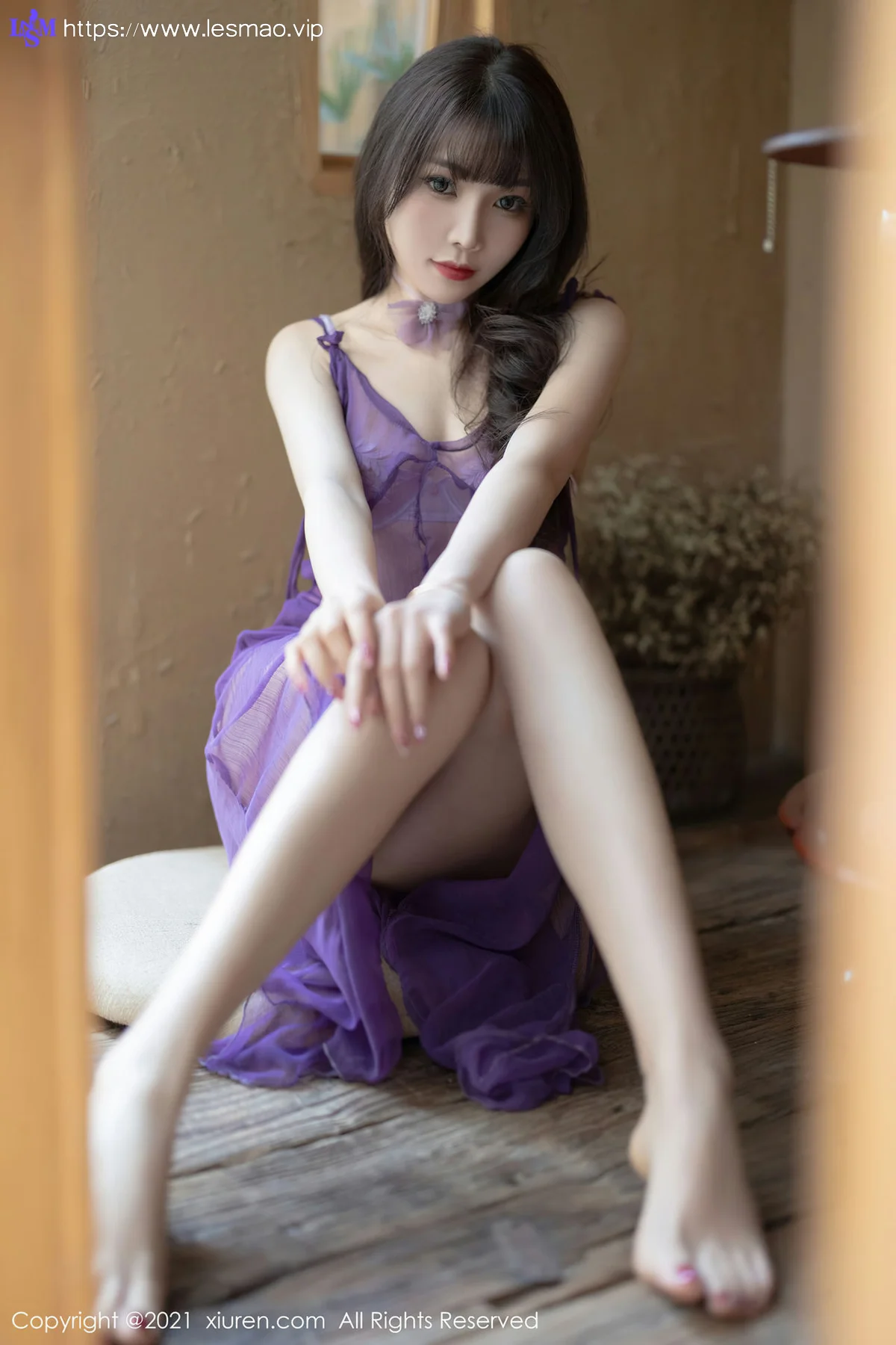 XiuRen 秀人 No.4410 感紫色透明 芝芝Booty 性感写真1 - 10