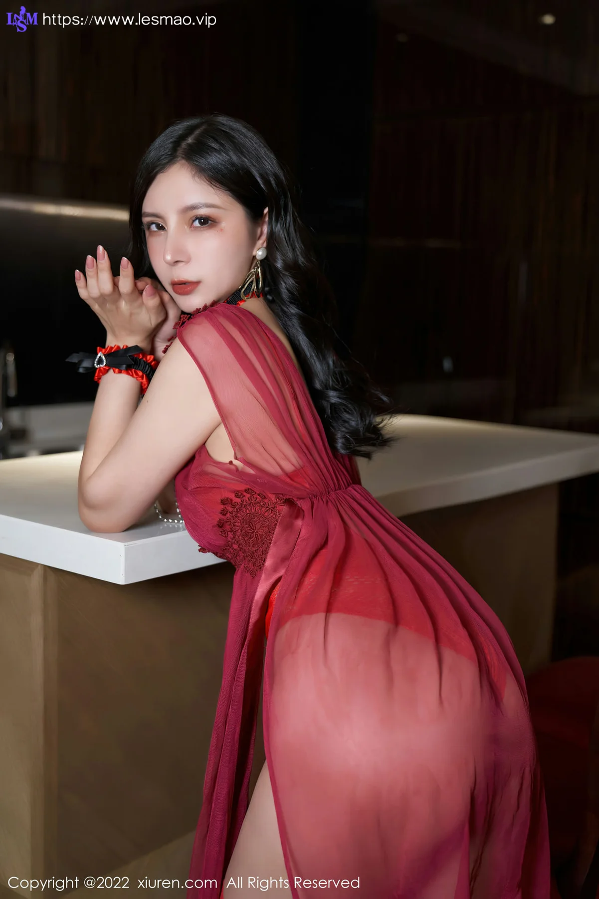 XiuRen 秀人 No.4537 红色透明情趣 小蛮妖Yummy 皮质制服写真2 - 4