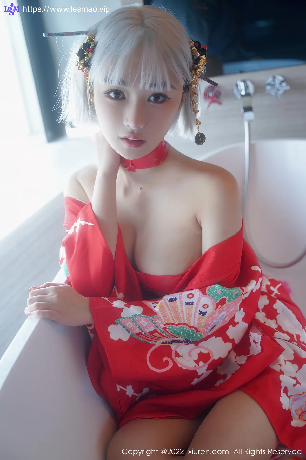 XiuRen 秀人 No.5134 蒸汽浴衣花瓣浴 西门小玉 性感写真33 - 2