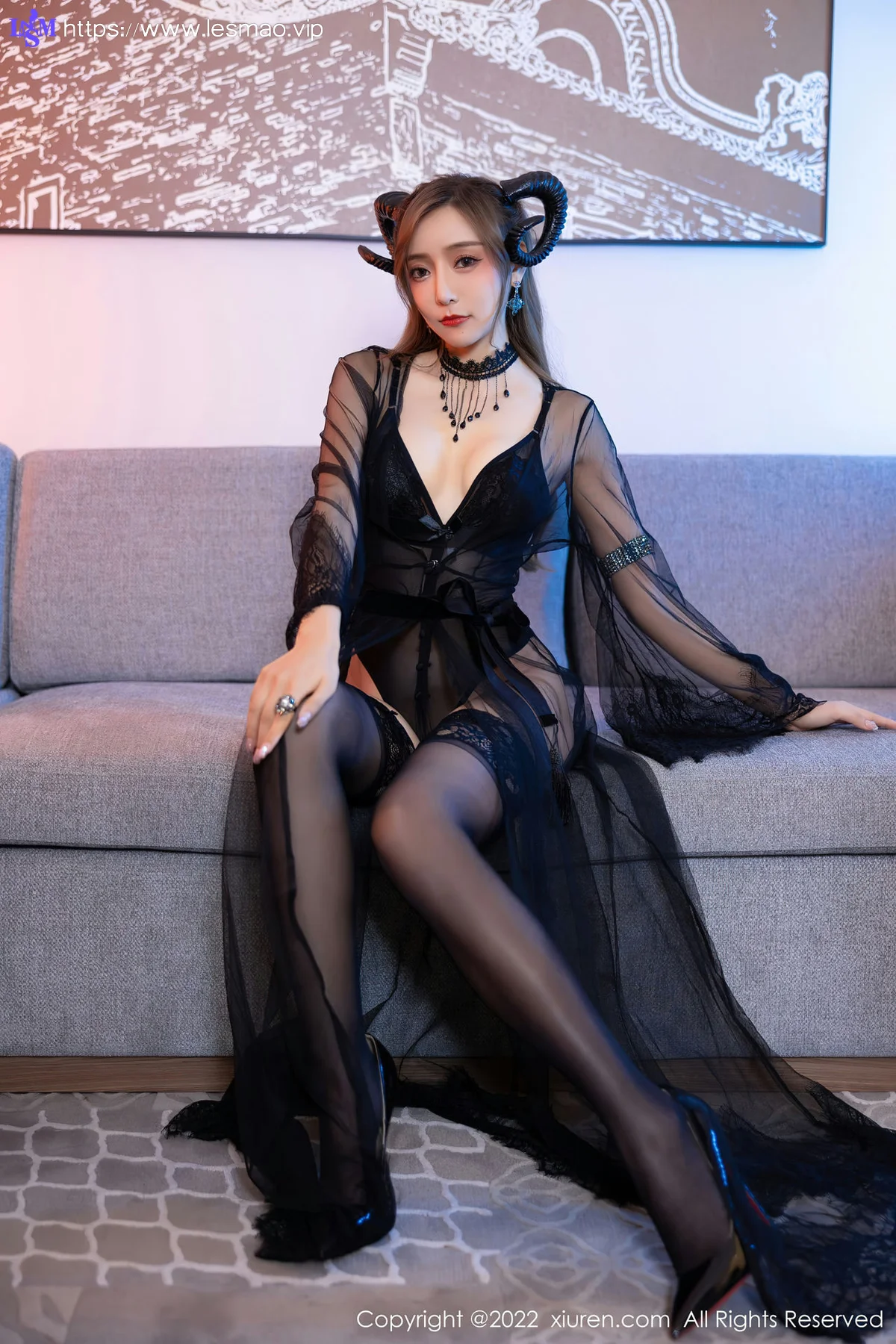 XiuRen 秀人 No.5396 轻透网纱服饰 王馨瑶yanni 性感写真 - 1