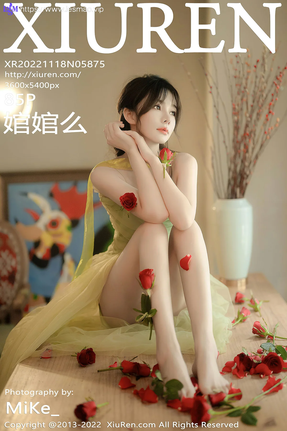 XiuRen 秀人 No.5875 婠婠么 淡绿色连衣长裙性感写真222 - 2