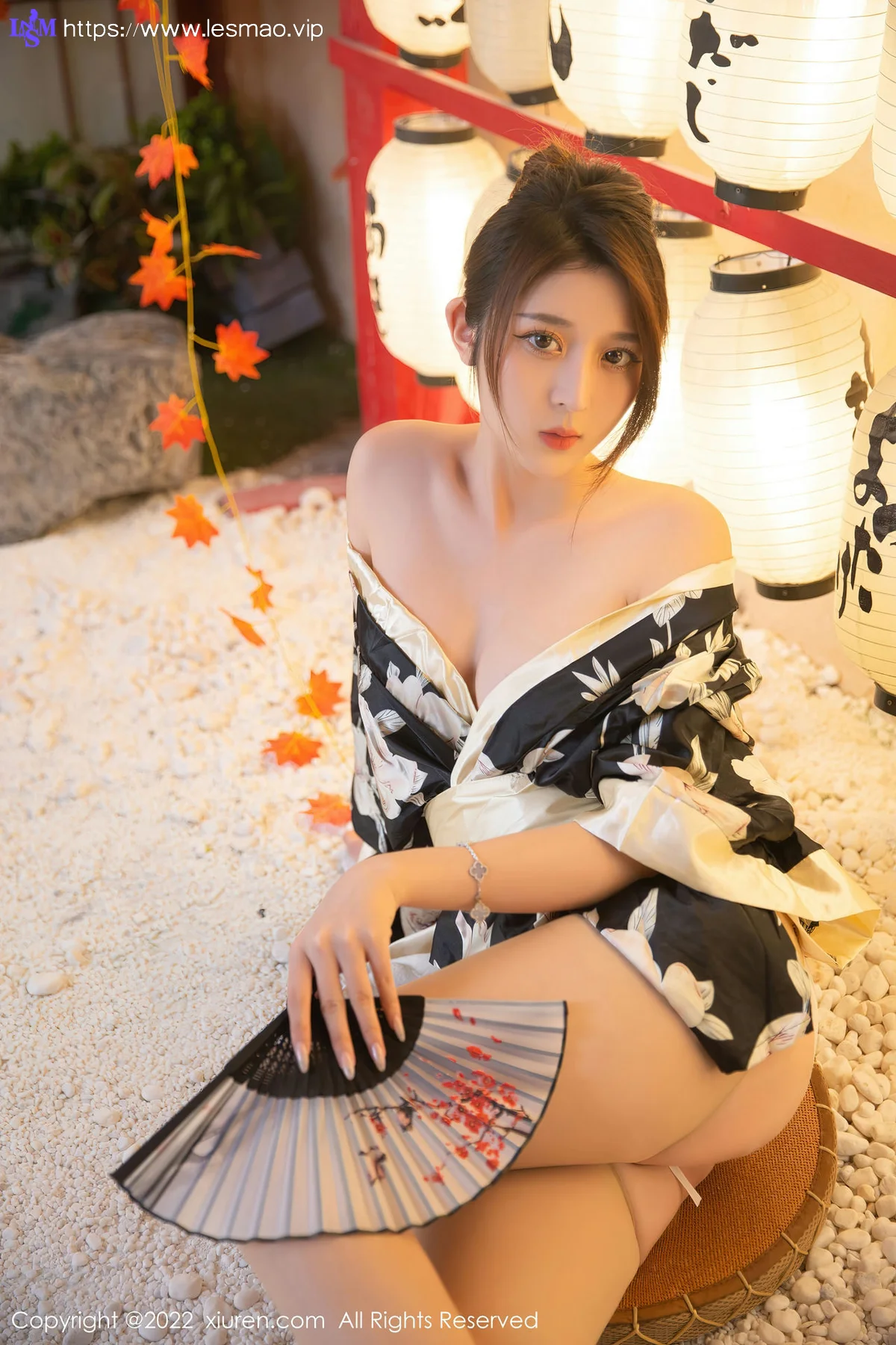 XiuRen 秀人 No.5942 夏甜甜 黑色日式和服性感写真 - 2