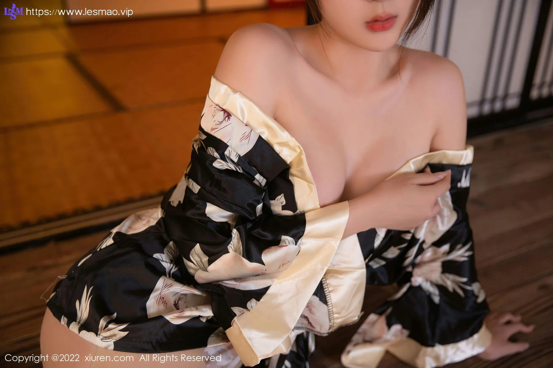 XiuRen 秀人 No.5942 夏甜甜 黑色日式和服性感写真 - 4