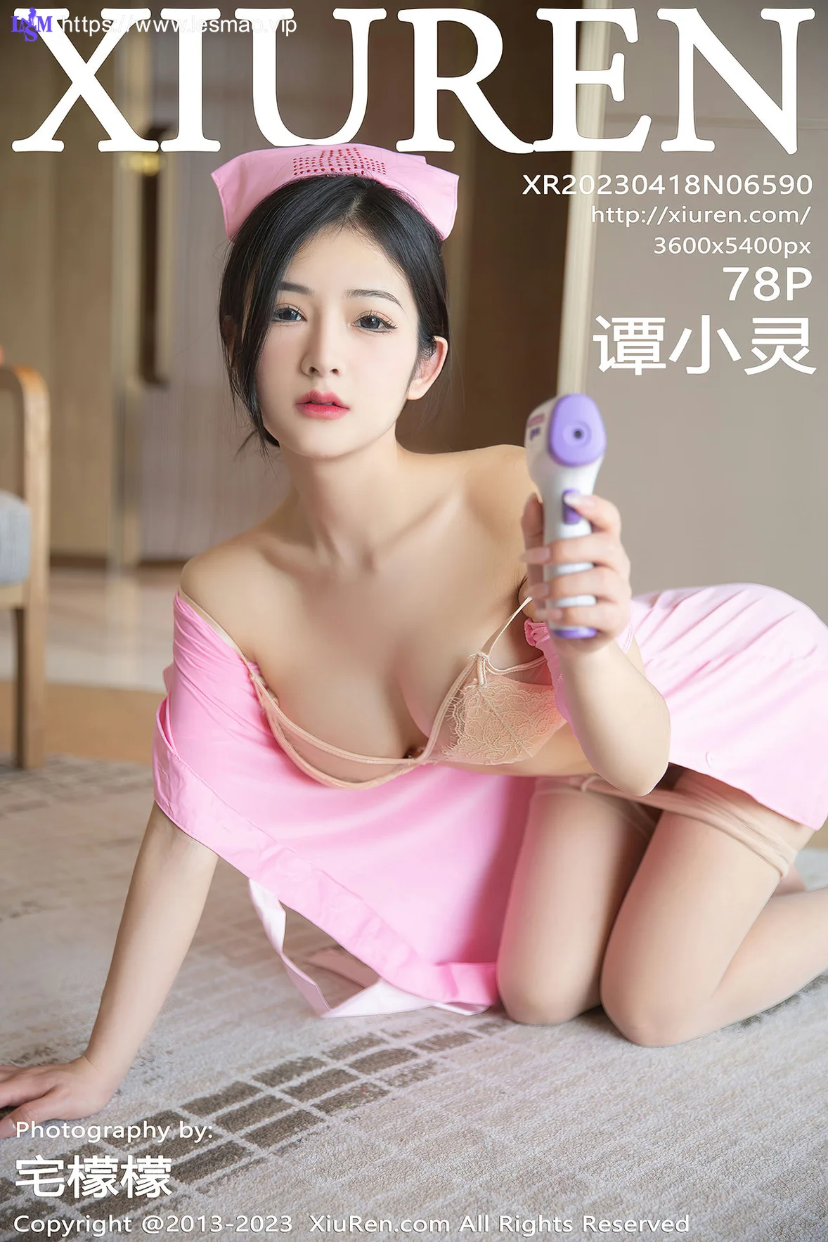 XiuRen 秀人 No.6590 谭小灵 粉色情趣护士服性感写真22 - 9