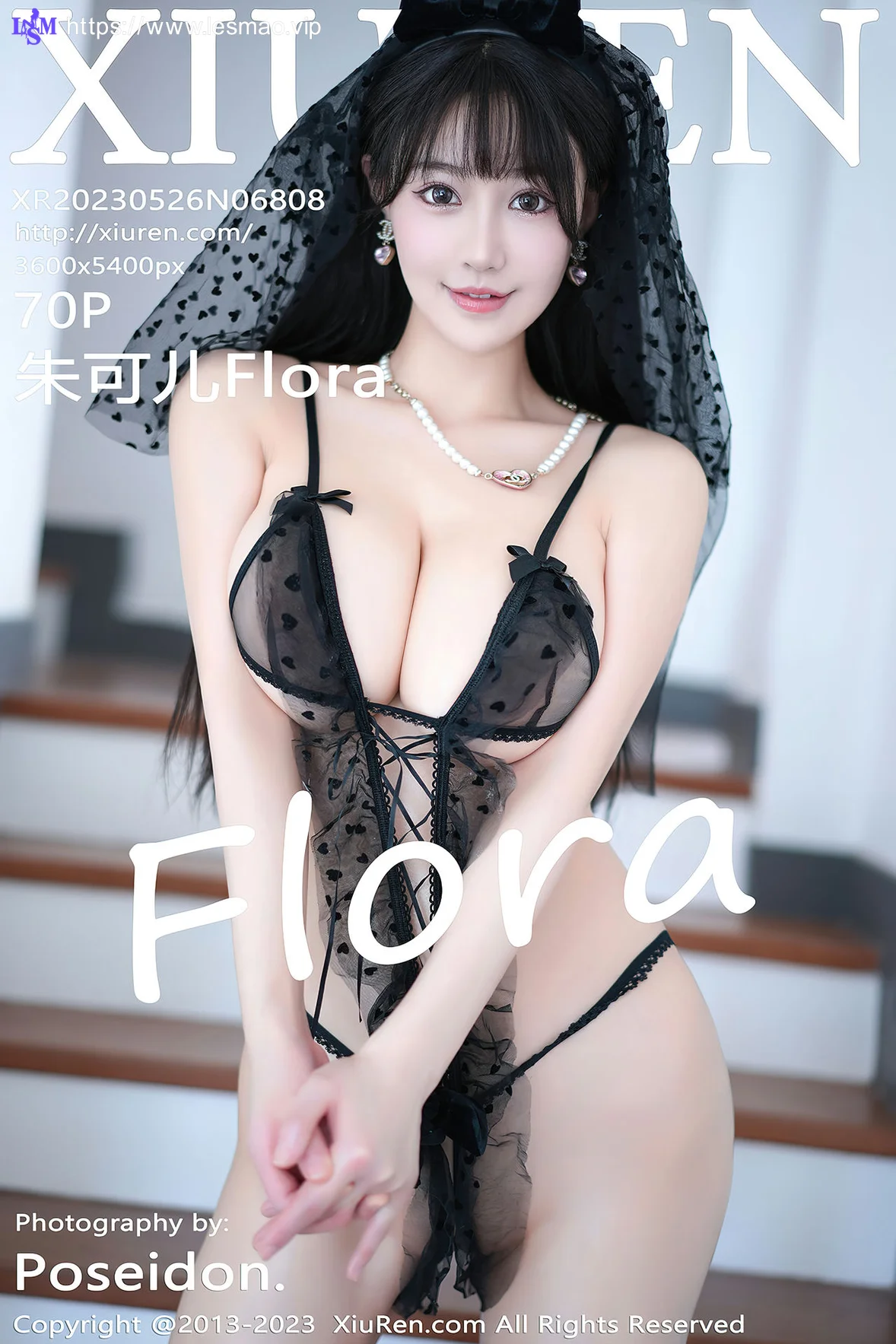 XiuRen 秀人 No.6808 朱可儿Flora 黑色薄纱情趣性感写真11 - 1