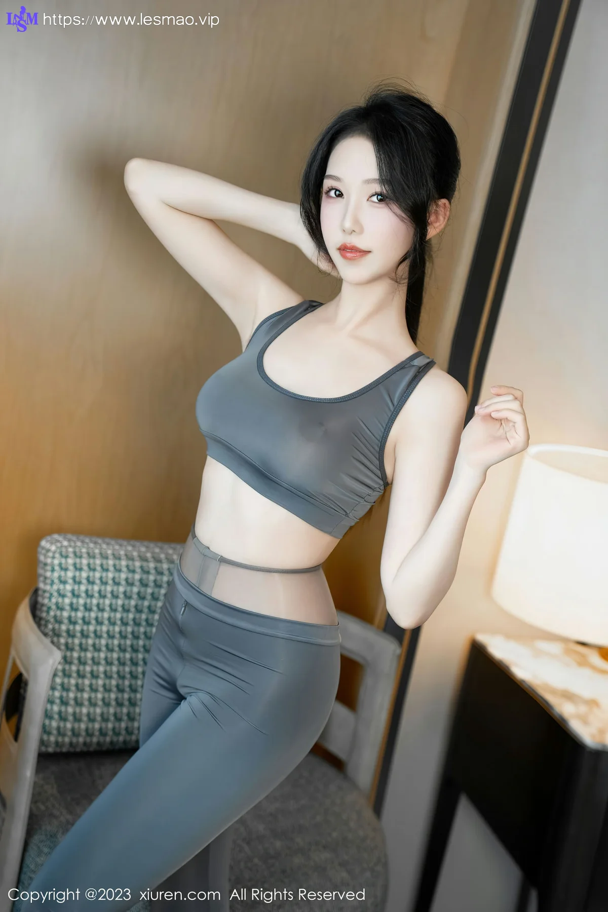 XiuRen 秀人 No.7882  利世 灰色瑜伽服性感写真111 - 9