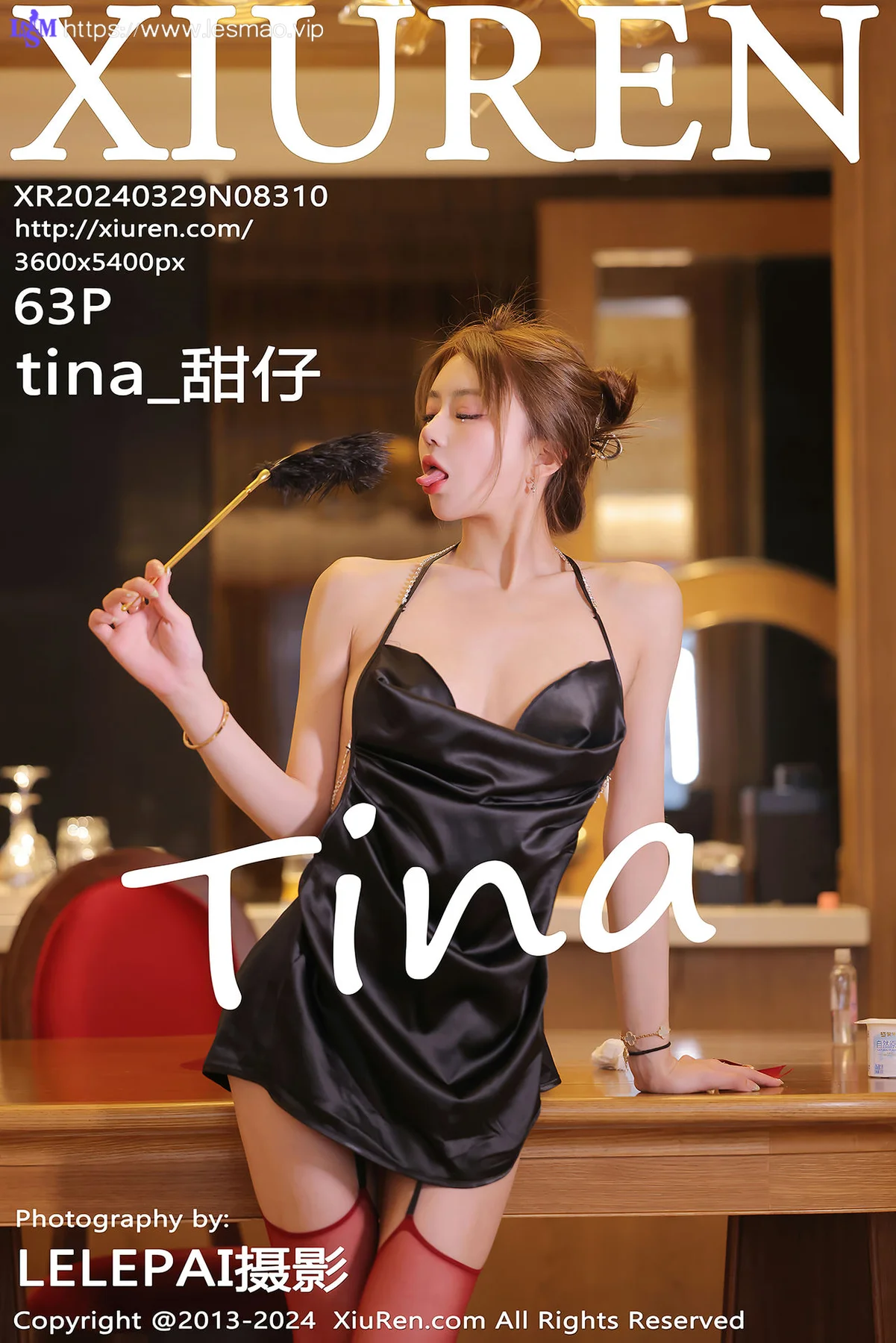 XiuRen 秀人 No.8310 tina_甜仔 短裙打牌性感红色丝袜性感写真 - 5