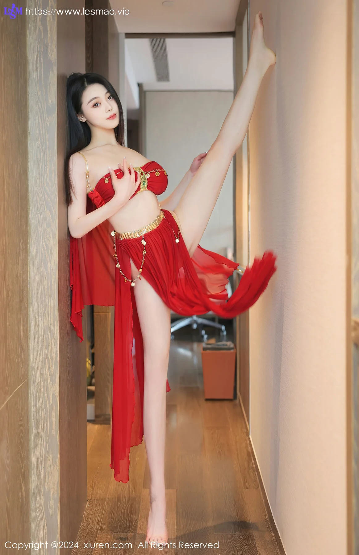 XiuRen 秀人 No.8420 清妙 红色舞裙性感写真11 - 5