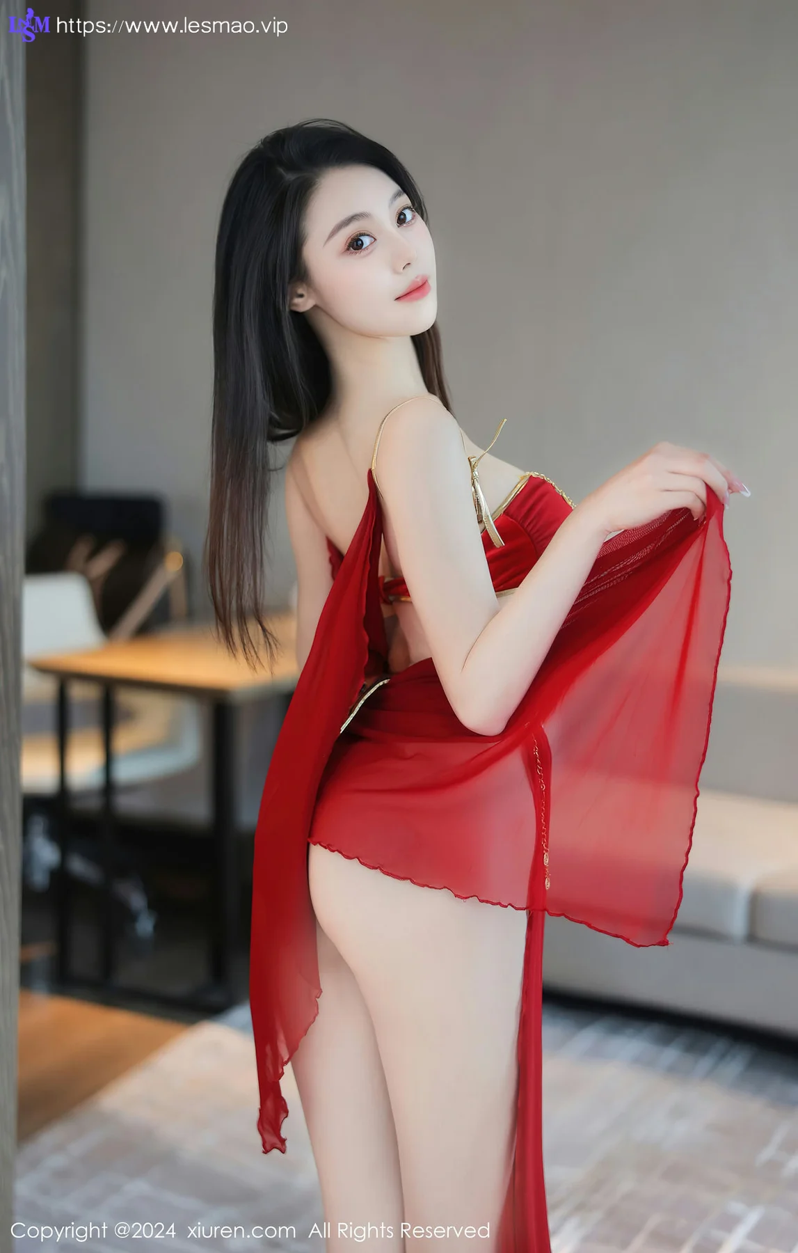 XiuRen 秀人 No.8420 清妙 红色舞裙性感写真11 - 5