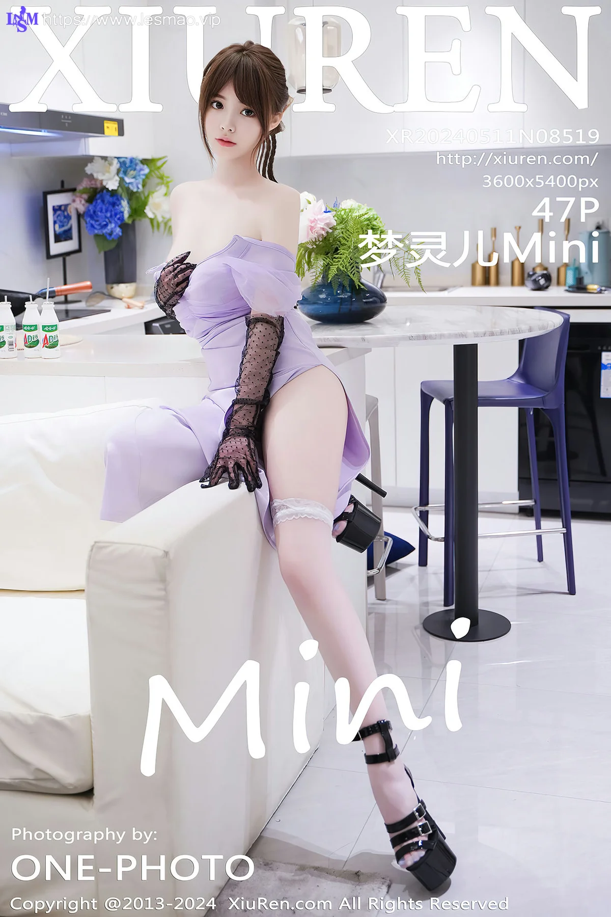 XiuRen 秀人 No.8519 梦灵儿Mini 白色丝袜性感写真 - 8