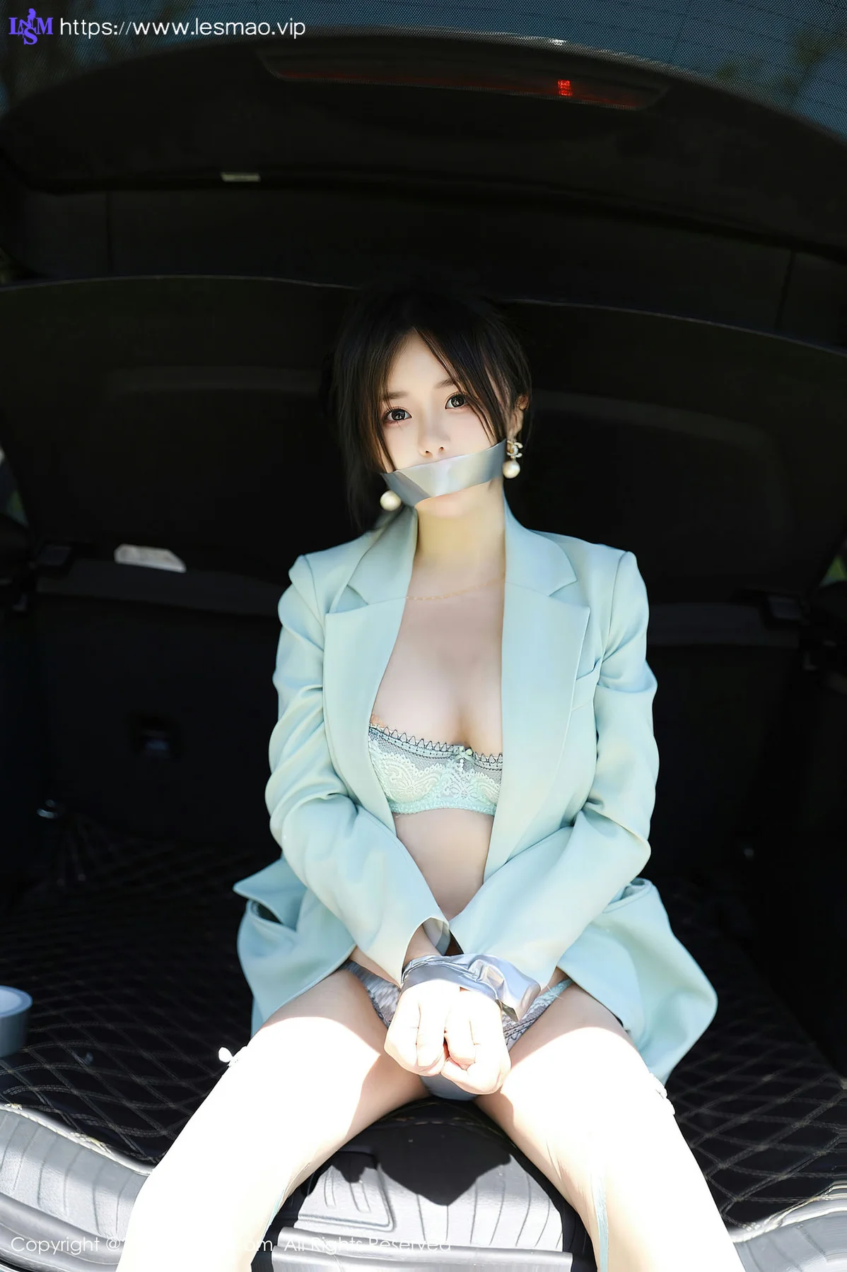 XiuRen 秀人 No.8601 小薯条nienie 浅绿色内衣性感写真11 - 6