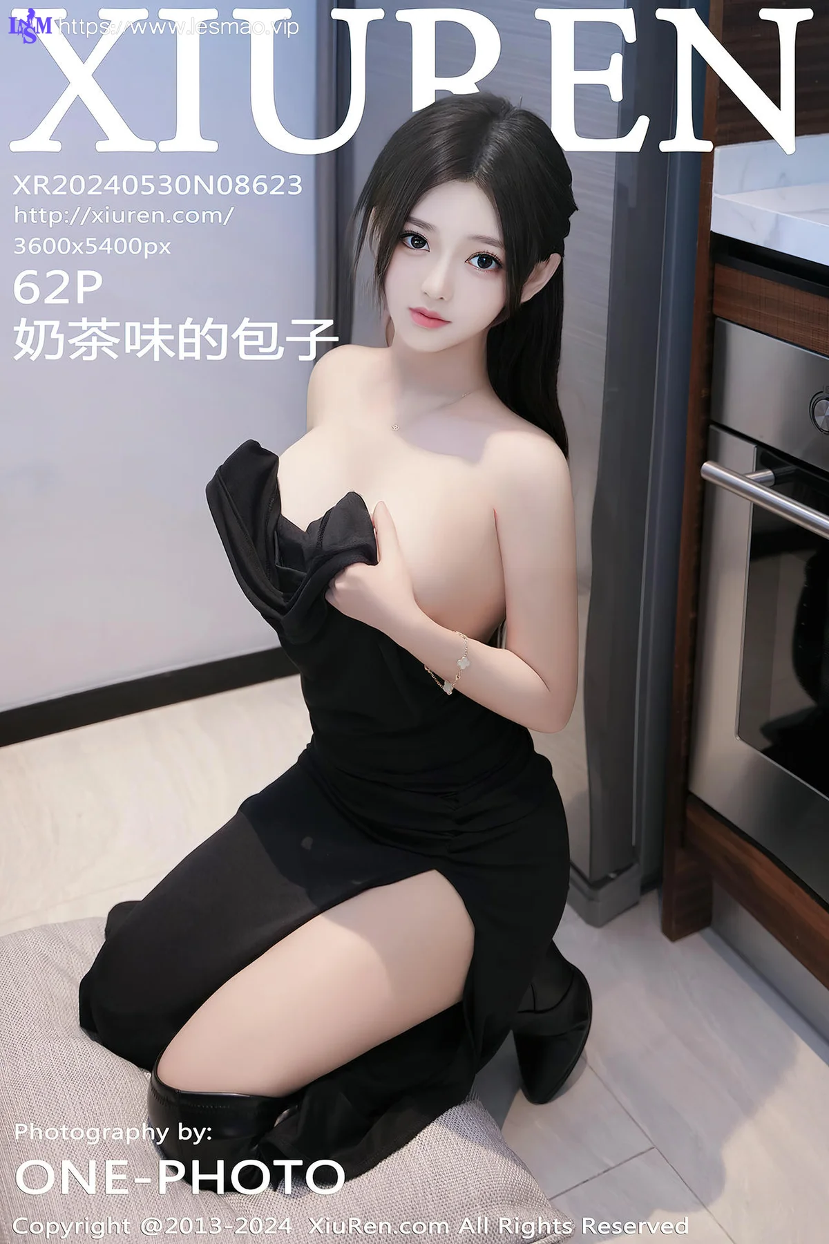 XiuRen 秀人 No.8623 奶茶味的包子 黑色连衣裙性感写真22 - 3