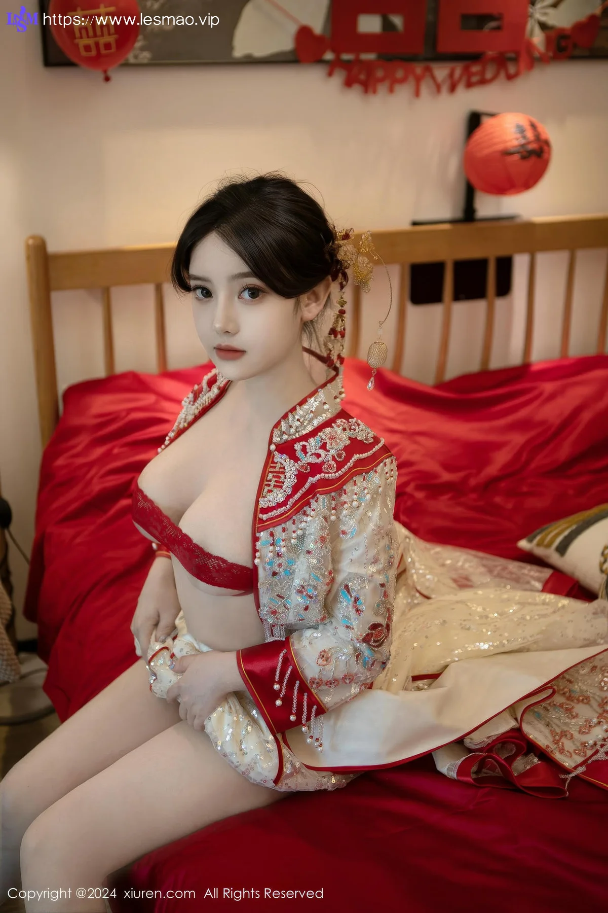 XiuRen 秀人 No.8780 豆瓣酱 闹新娘主题拍摄性感写真111 - 7