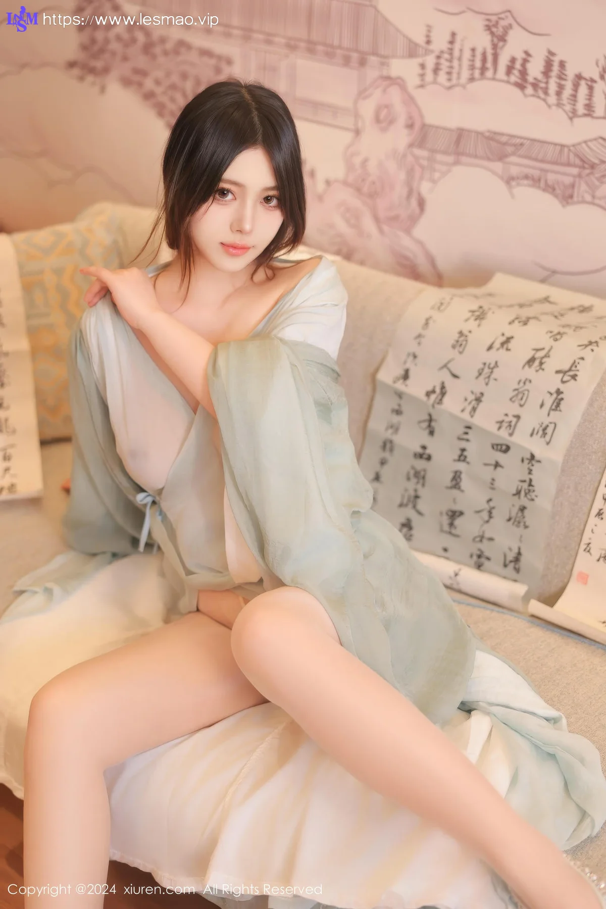 XiuRen 秀人 No.8937 蛋蛋宝 绿色古装服饰性感写真1 - 10