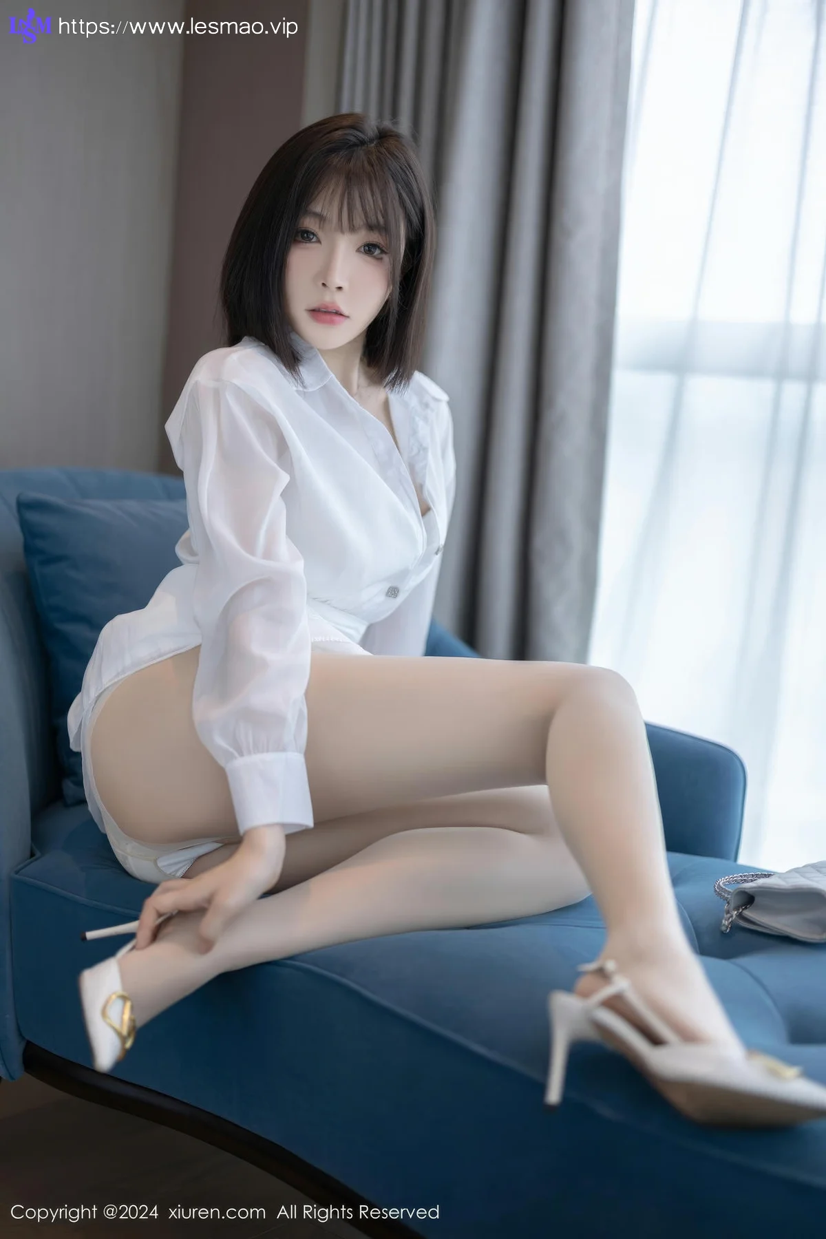 XiuRen 秀人 No.9020 徐莉芝Booty 白色连衣短裙性感写真1 - 9