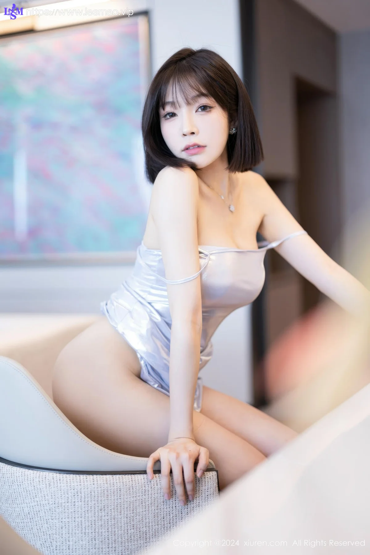 XiuRen 秀人 No.9020 徐莉芝Booty 白色连衣短裙性感写真1 - 3