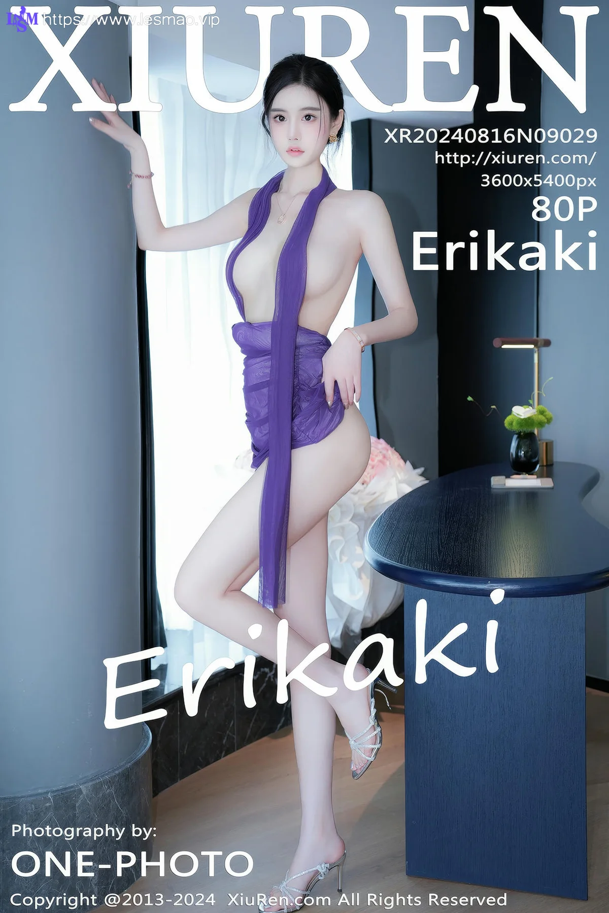 XiuRen 秀人 No.9029 Erikaki 紫色礼裙搭配性感写真11 - 1