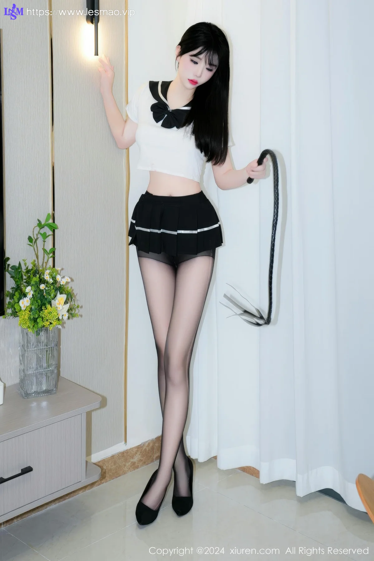 XiuRen 秀人 No.9043 沐言yanyan 白色学妹服饰性感写真22 - 5