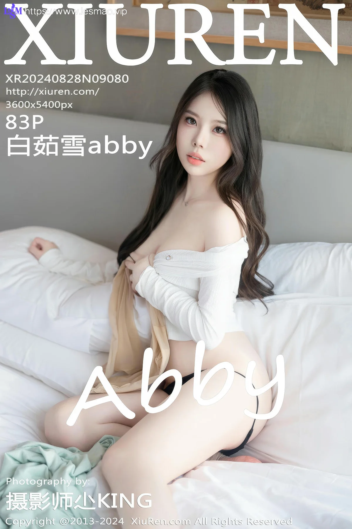 XiuRen 秀人 No.9080 白茹雪abby 浅色连衣裙性感写真33 - 4