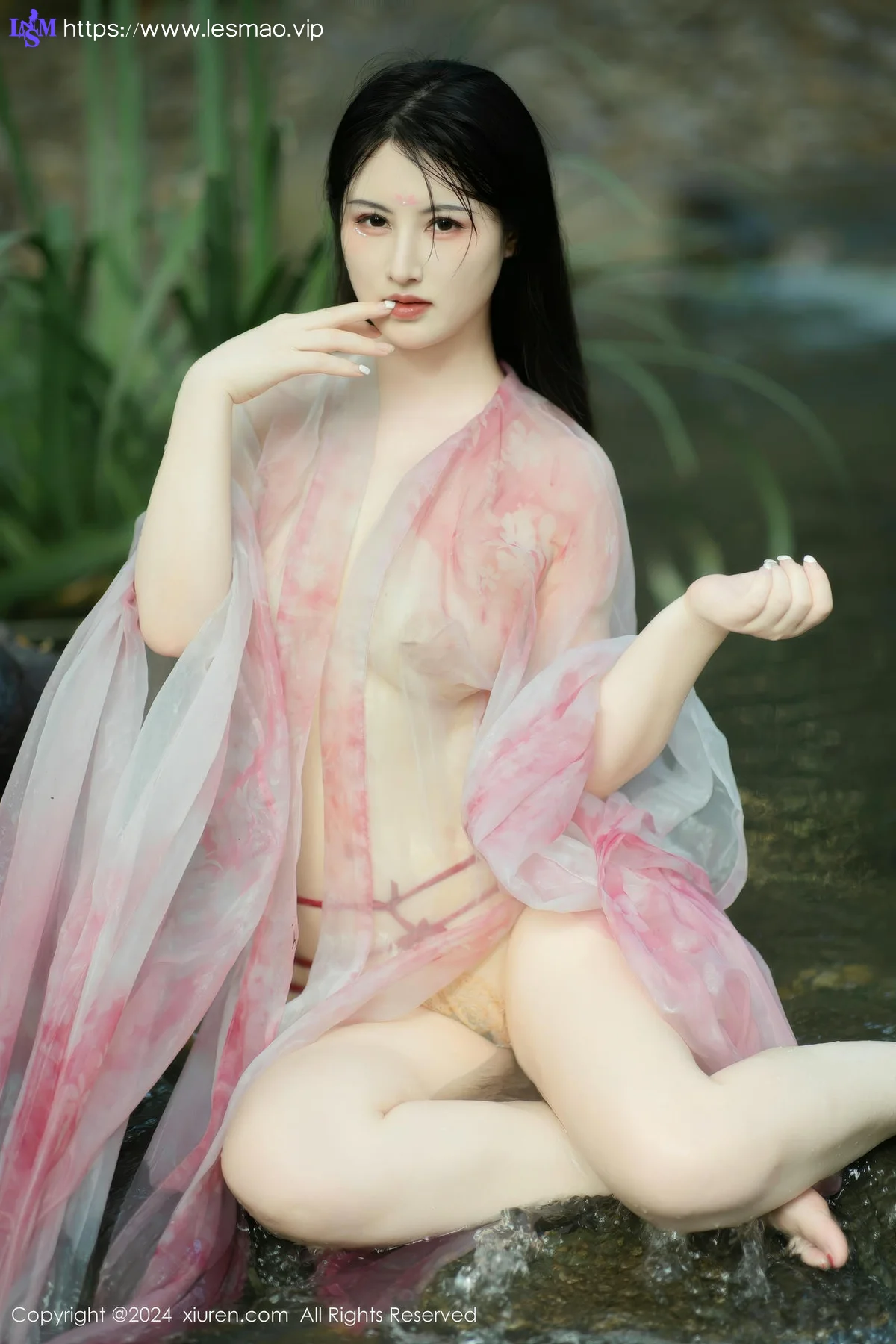 XiuRen 秀人 No.9100 诗诗kiki 粉色古风服饰性感写真1 - 6