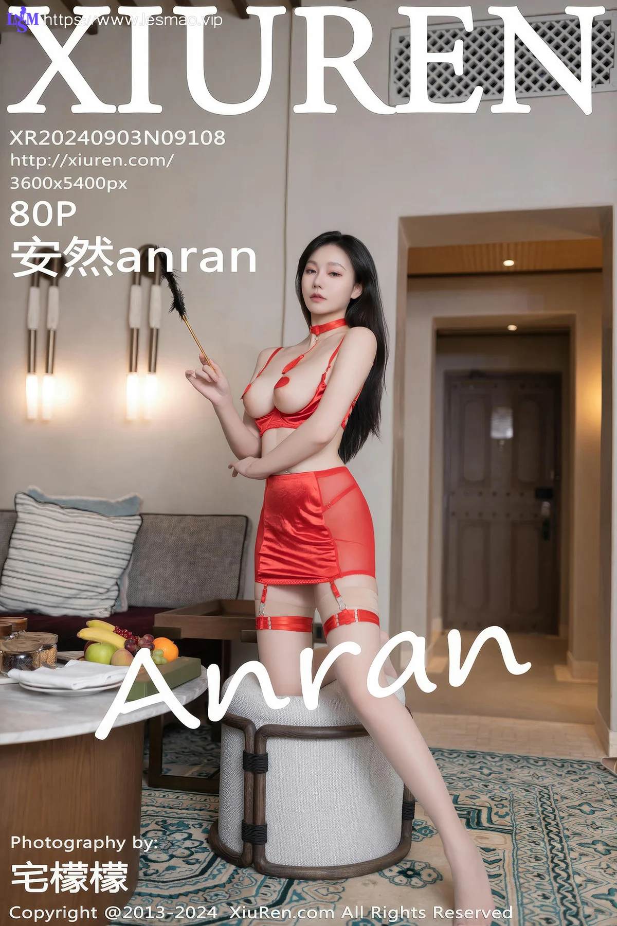 XiuRen 秀人 No.9108 安然anran 红色情趣服饰性感写真33 - 1