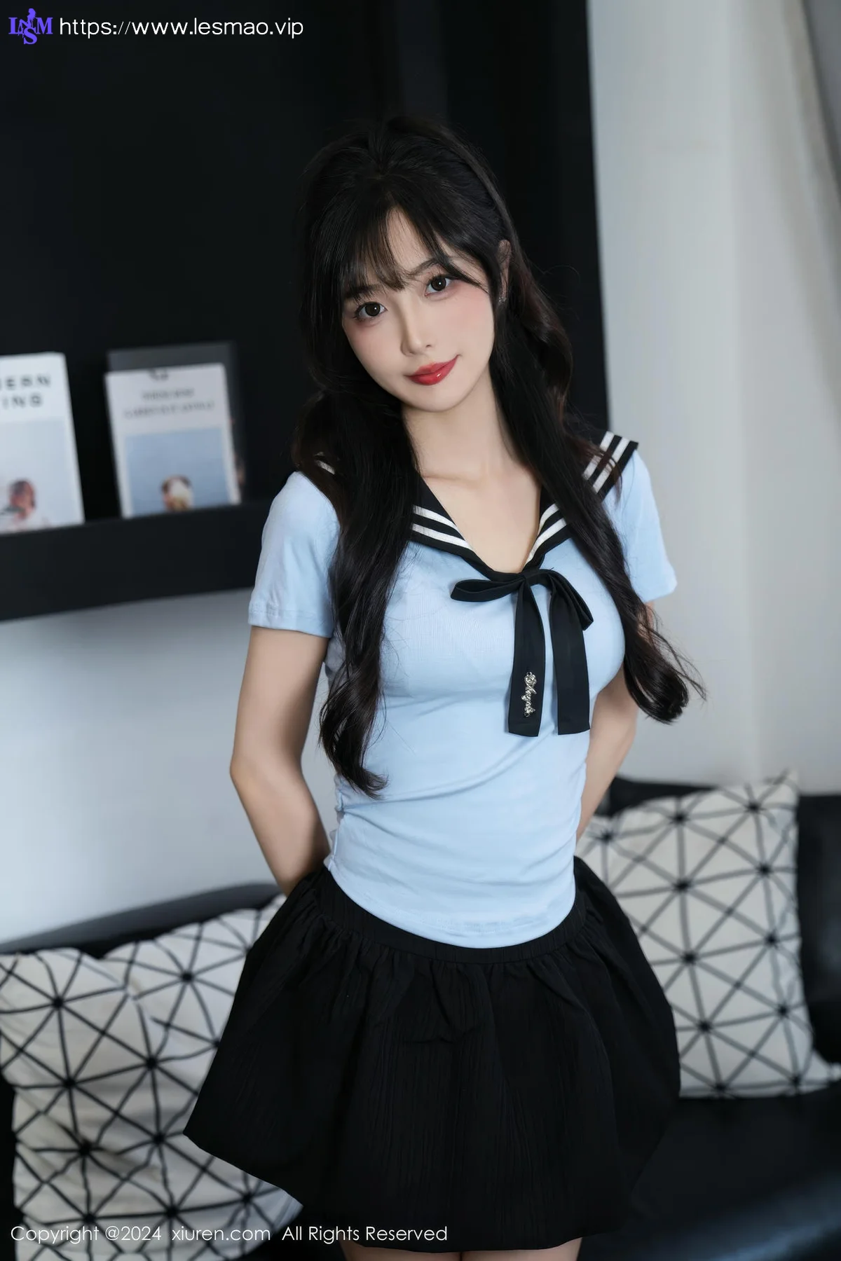 XiuRen 秀人 No.9151 林星阑 蓝色JK制服性感写真 - 7