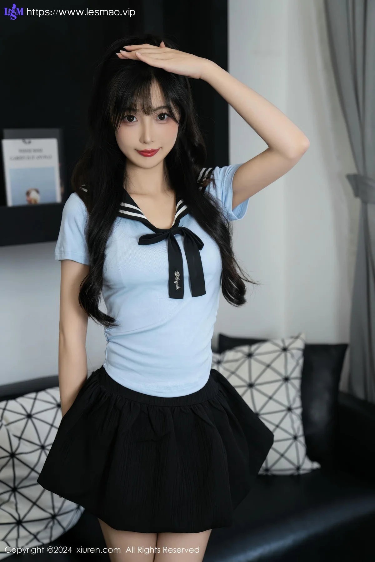 XiuRen 秀人 No.9151 林星阑 蓝色JK制服性感写真 - 8