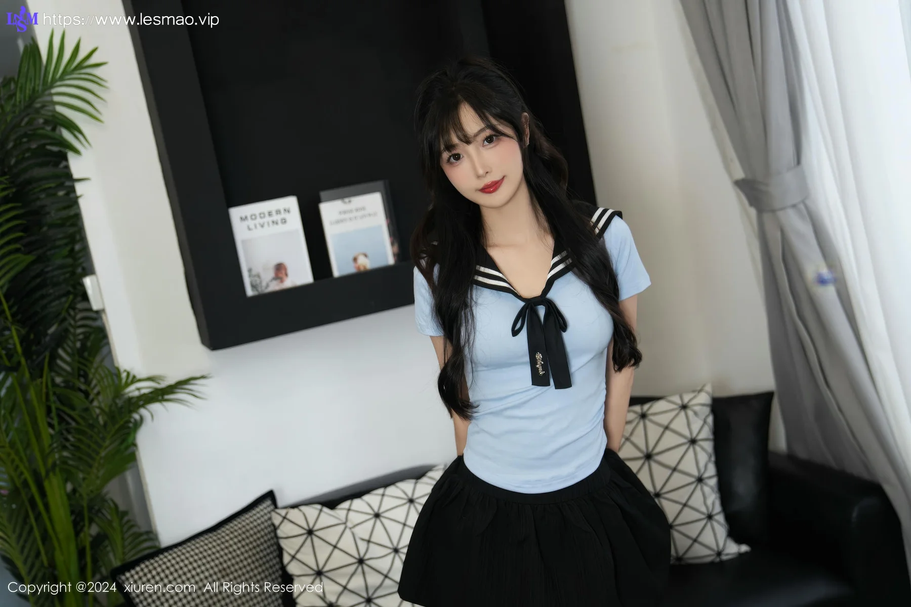 XiuRen 秀人 No.9151 林星阑 蓝色JK制服性感写真 - 6