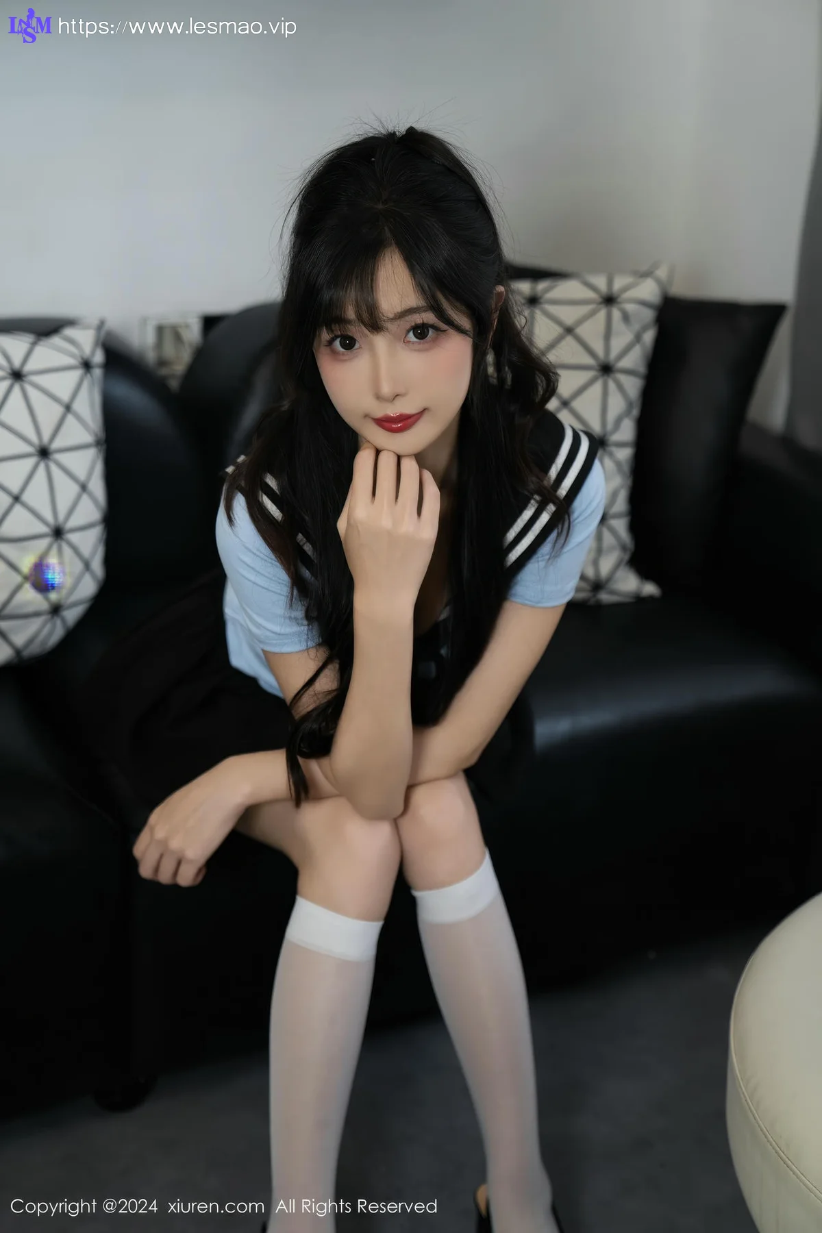 XiuRen 秀人 No.9151 林星阑 蓝色JK制服性感写真 - 8